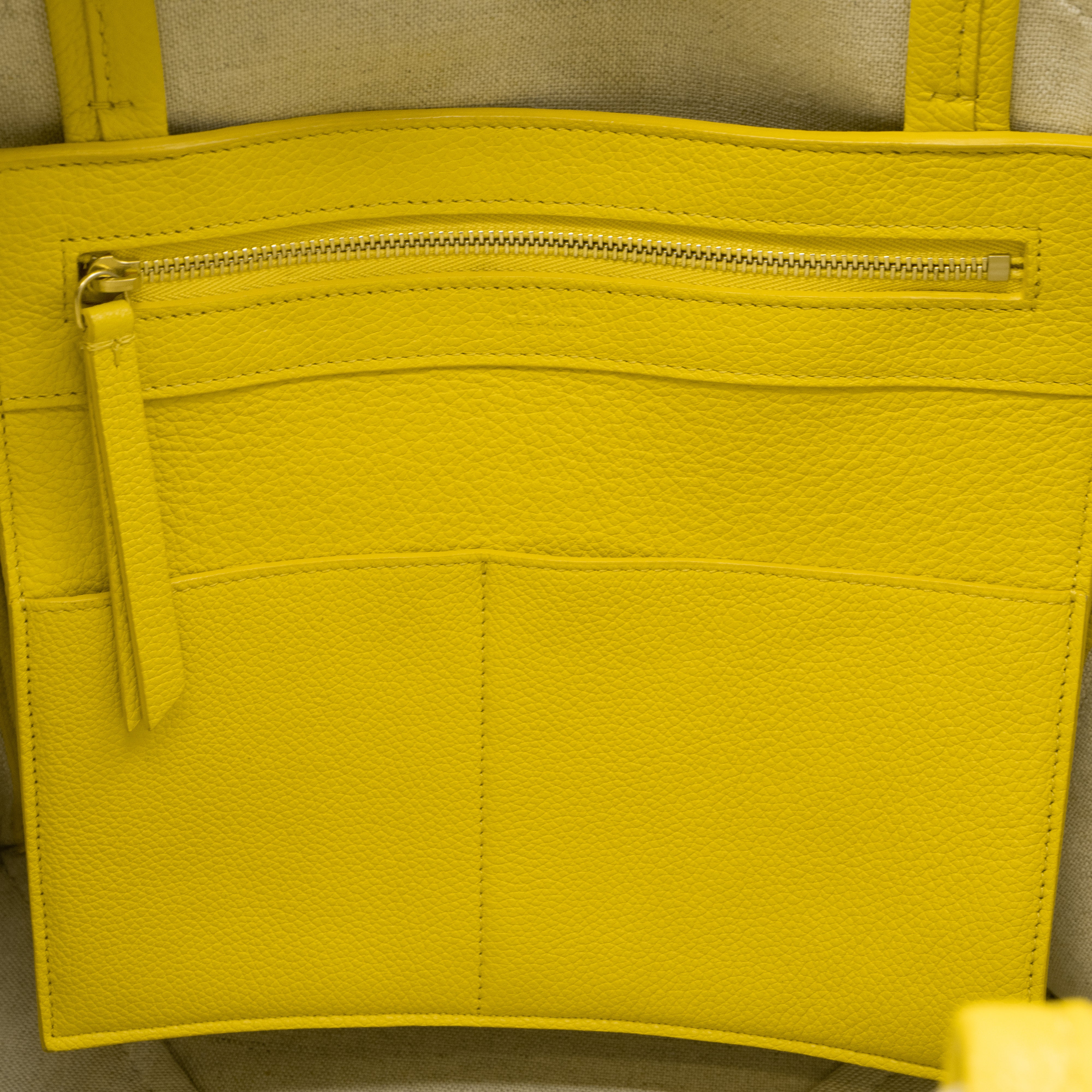 Cabas Phantom Tote Yellow Leather