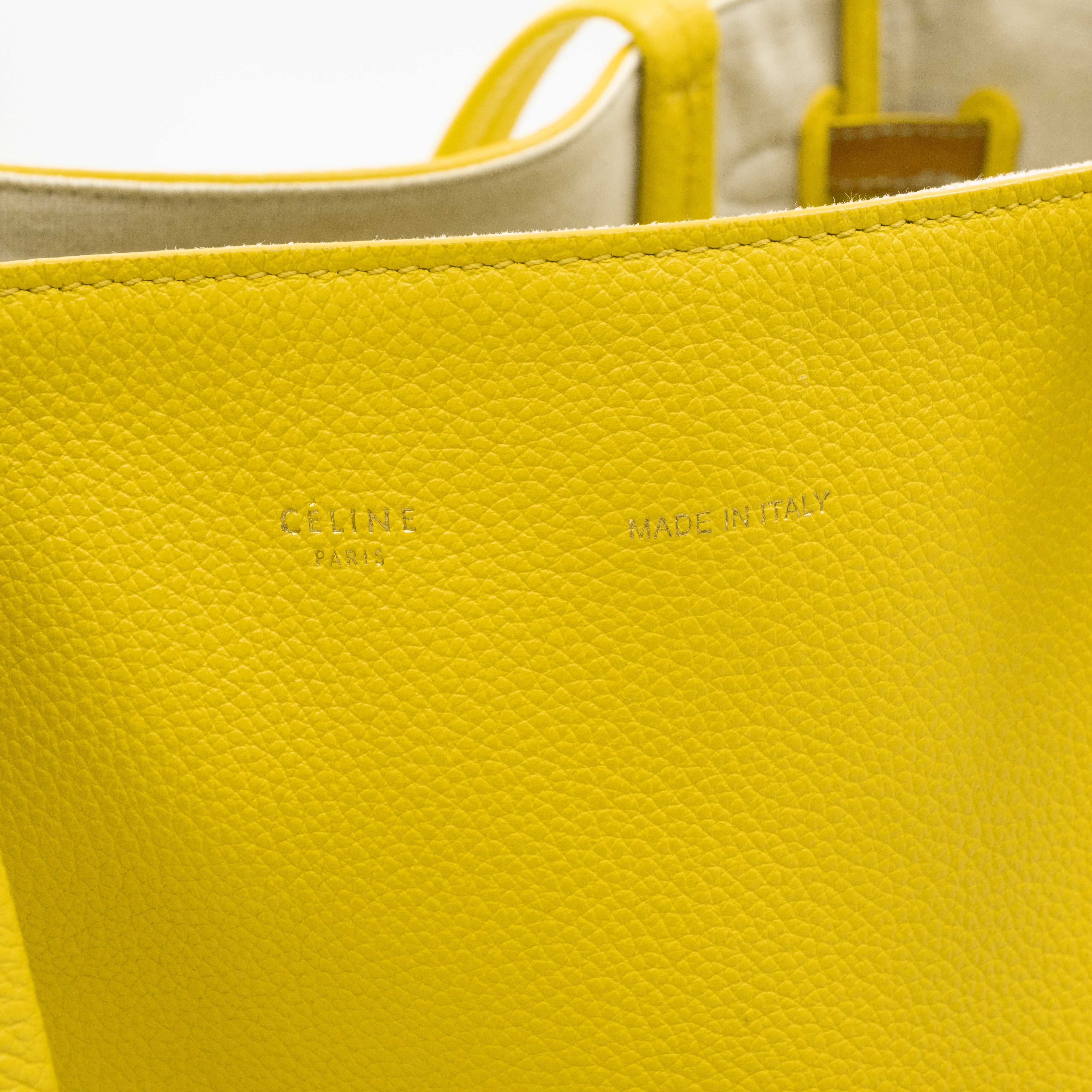Cabas Phantom Tote Yellow Leather