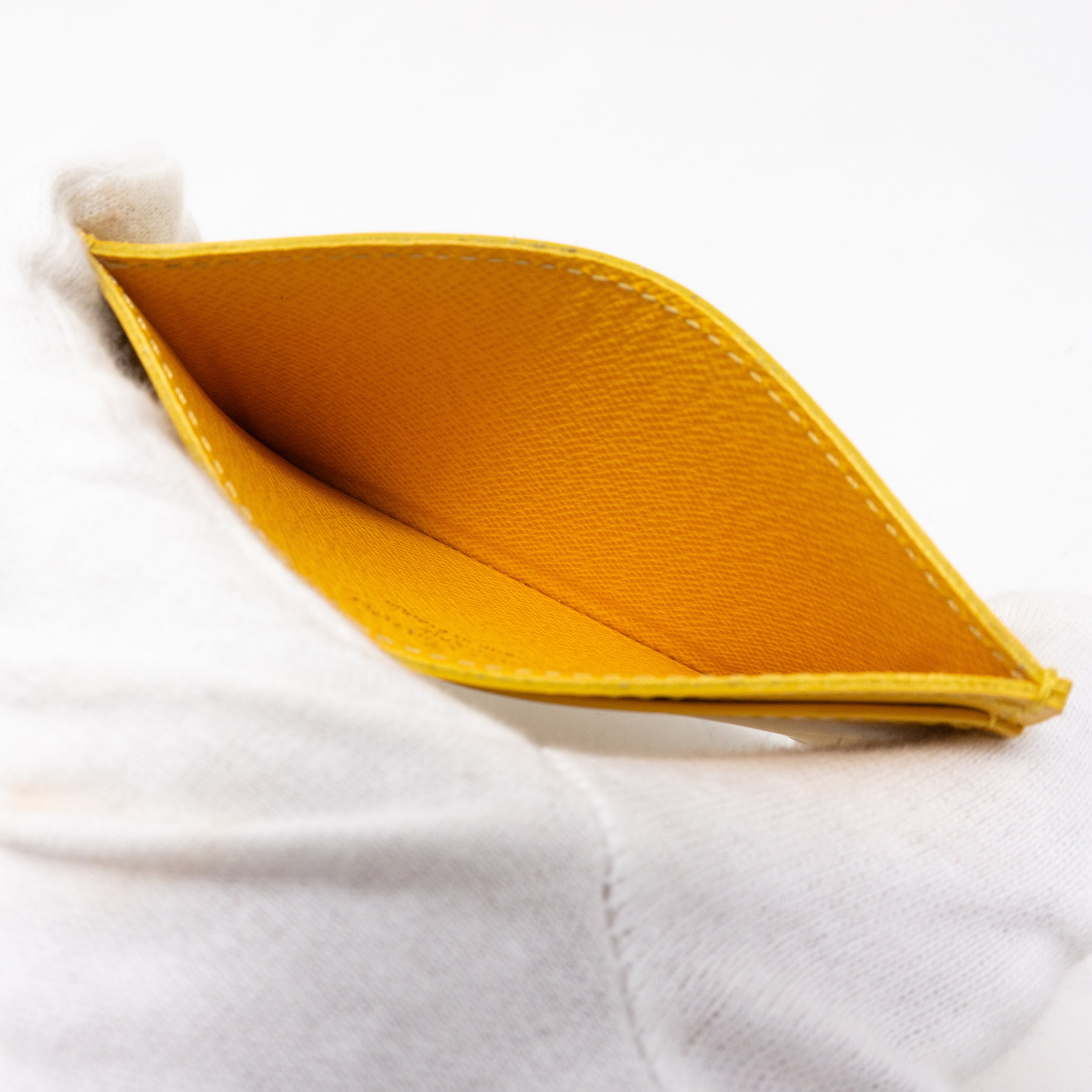 Card Holder Epi Leather Yellow