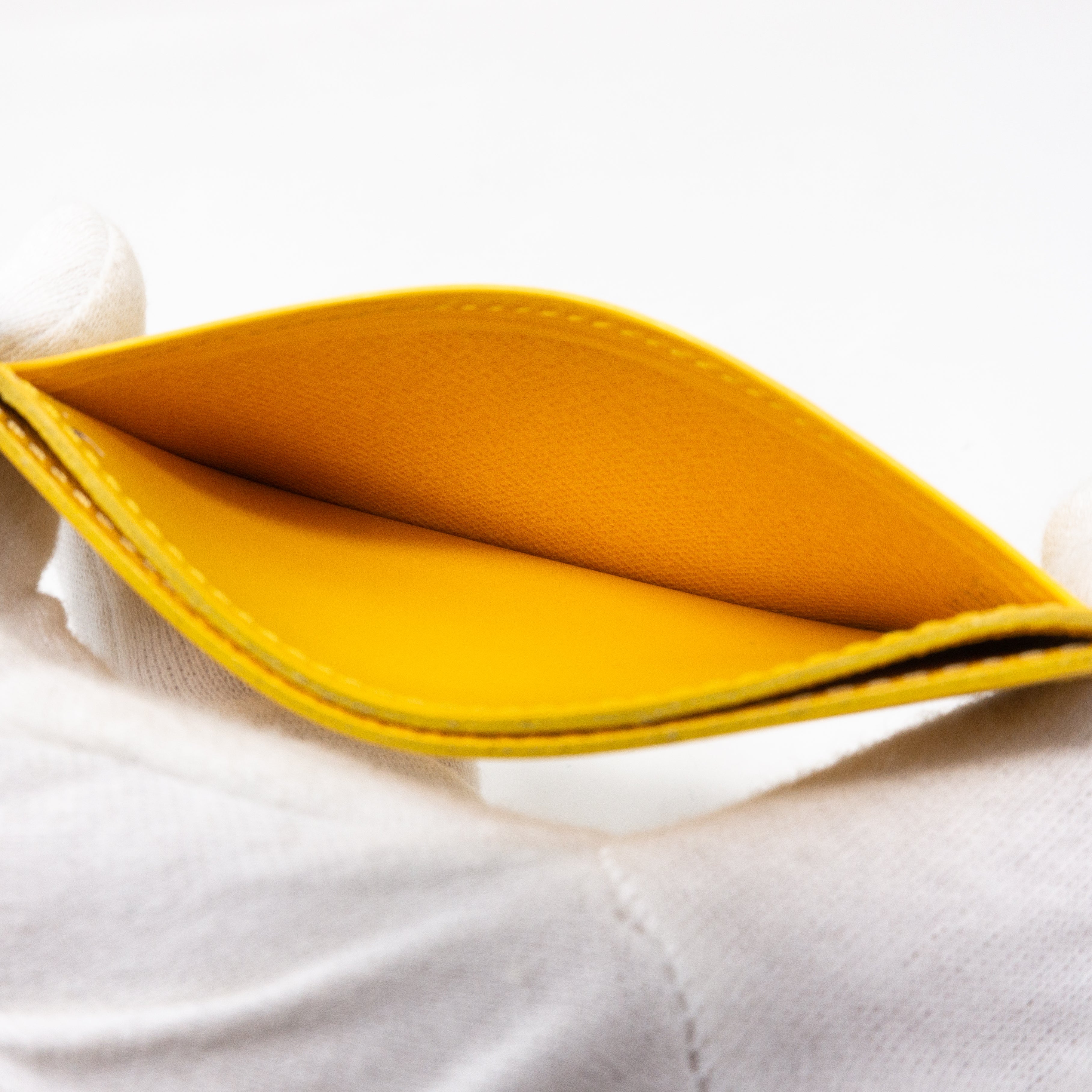 Card Holder Epi Leather Yellow