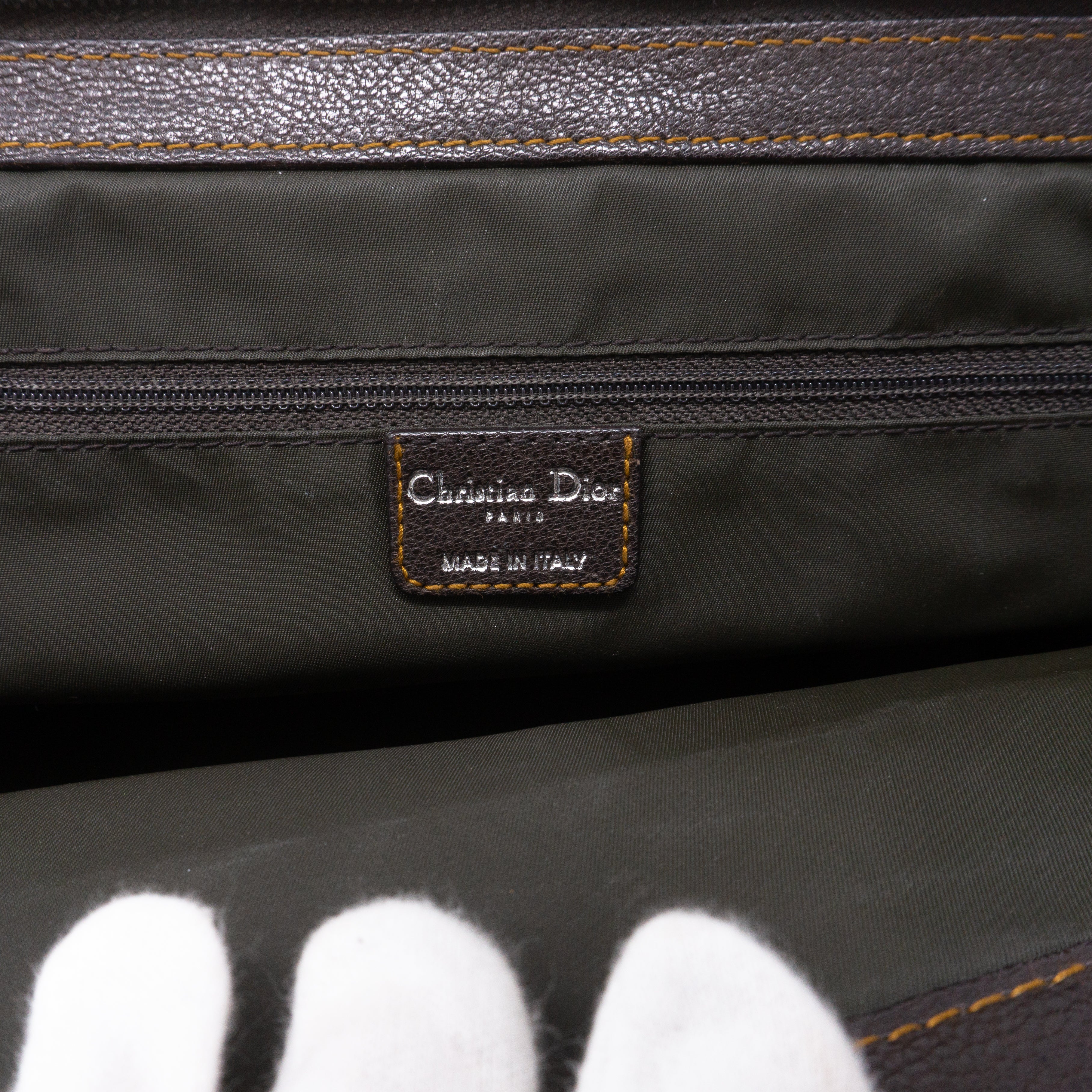 Flight Satchel Bag Brown Dior Oblique