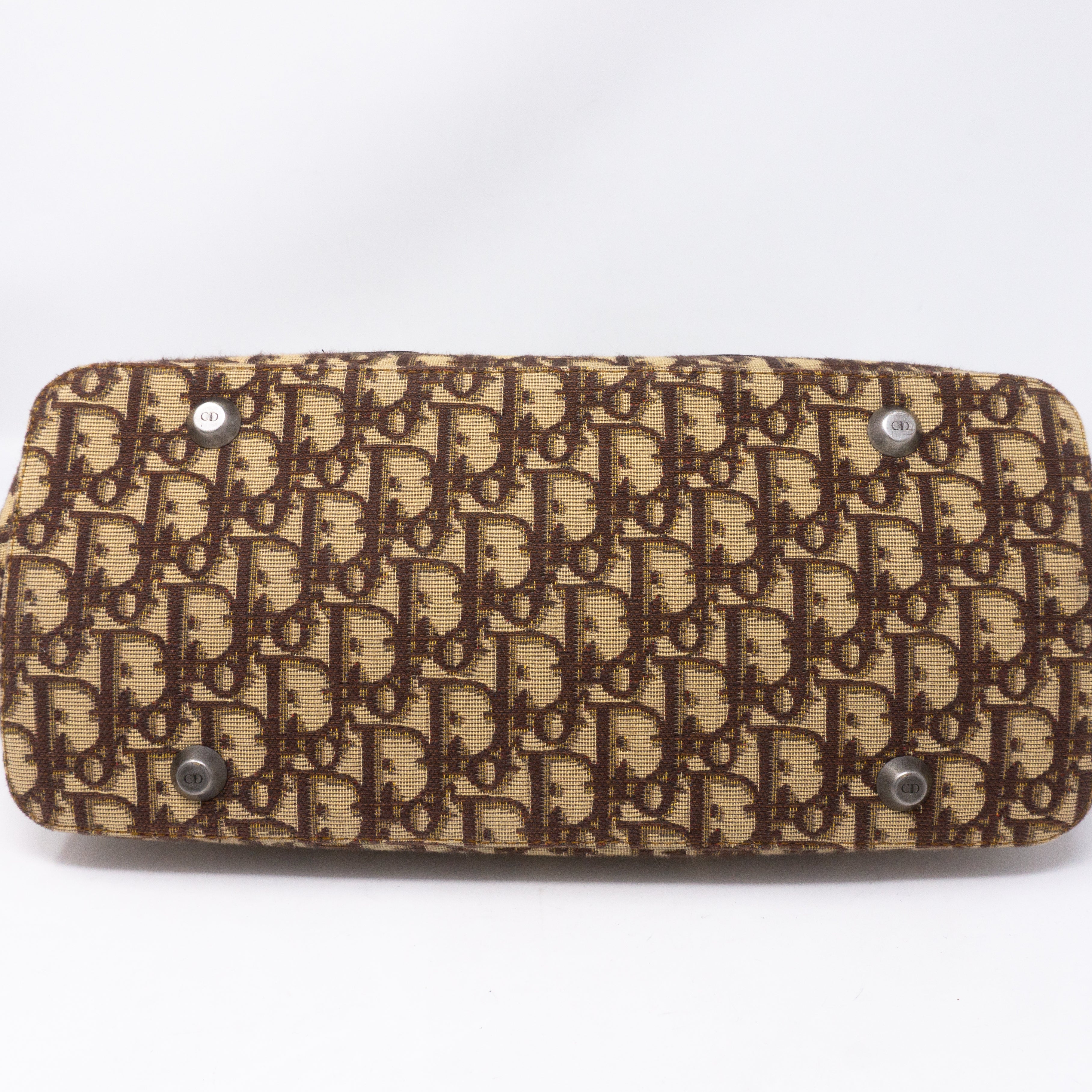 Flight Satchel Bag Brown Dior Oblique