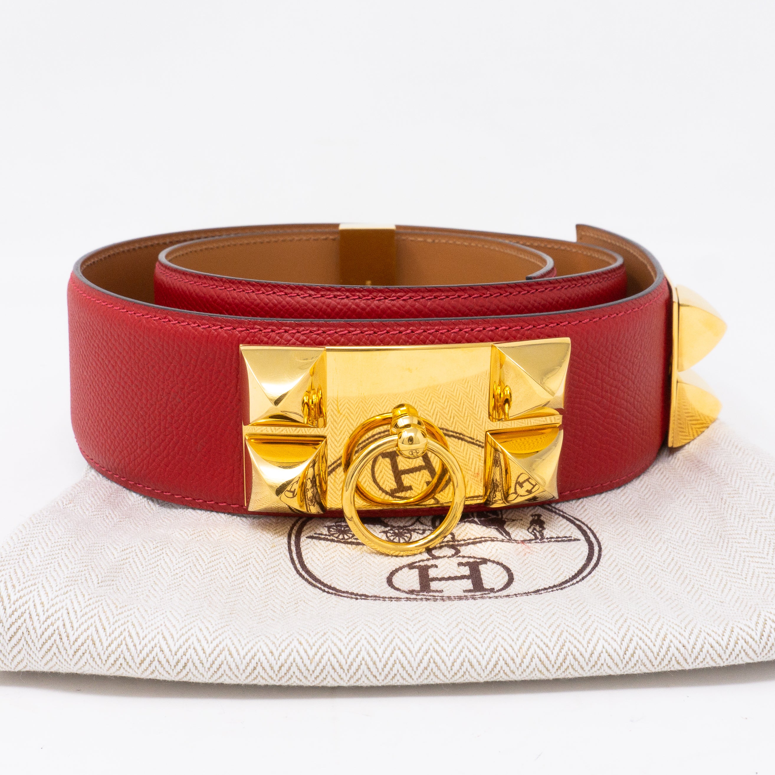Collier de Chien Belt Red Leather