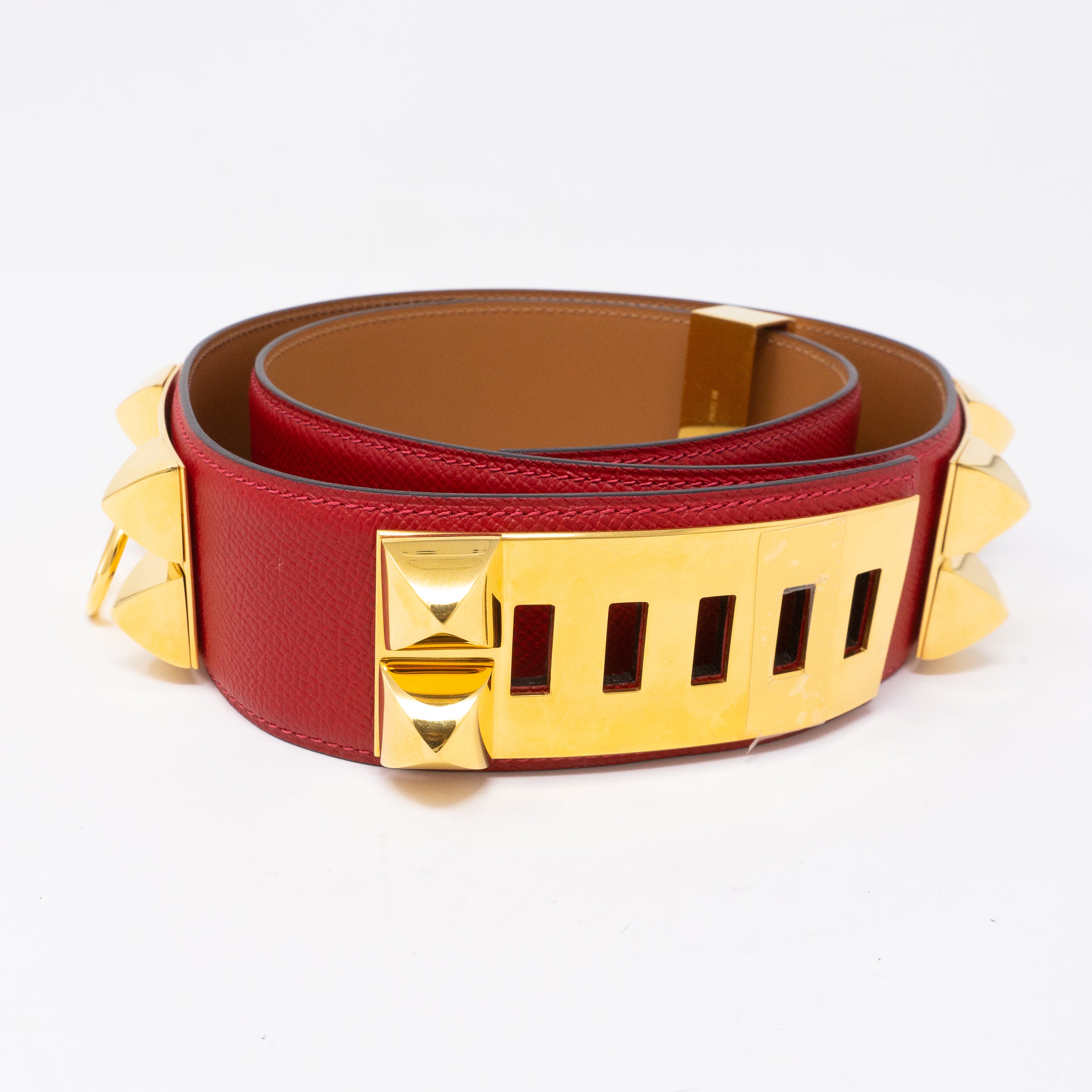 Collier de Chien Belt Red Leather