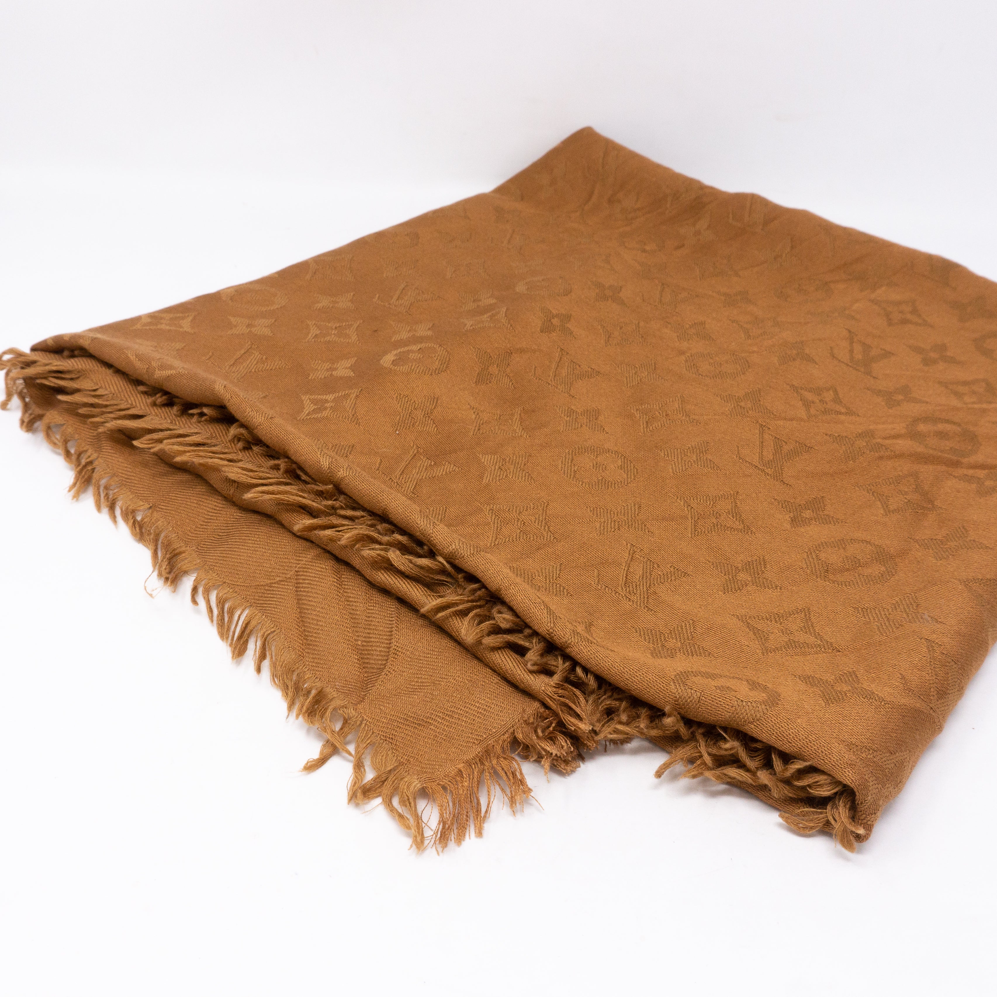 Monogram Shawl Brown