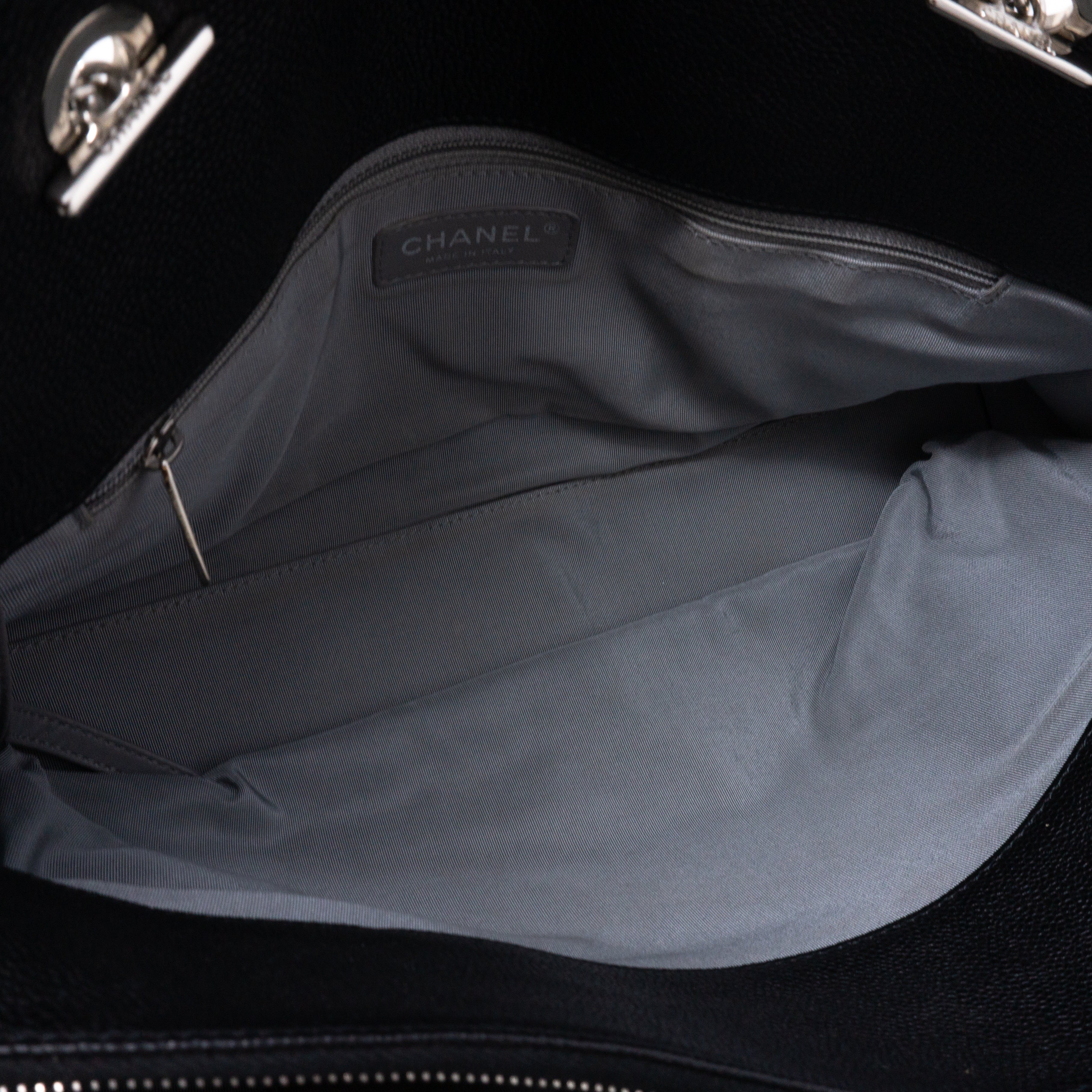 Quilted Shopping Tote Black Caviar