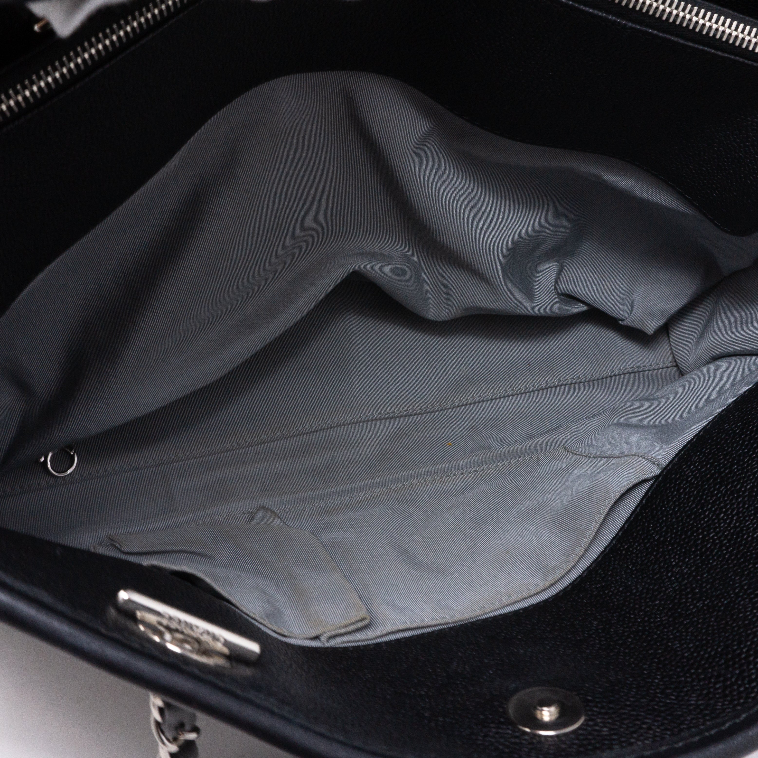 Quilted Shopping Tote Black Caviar