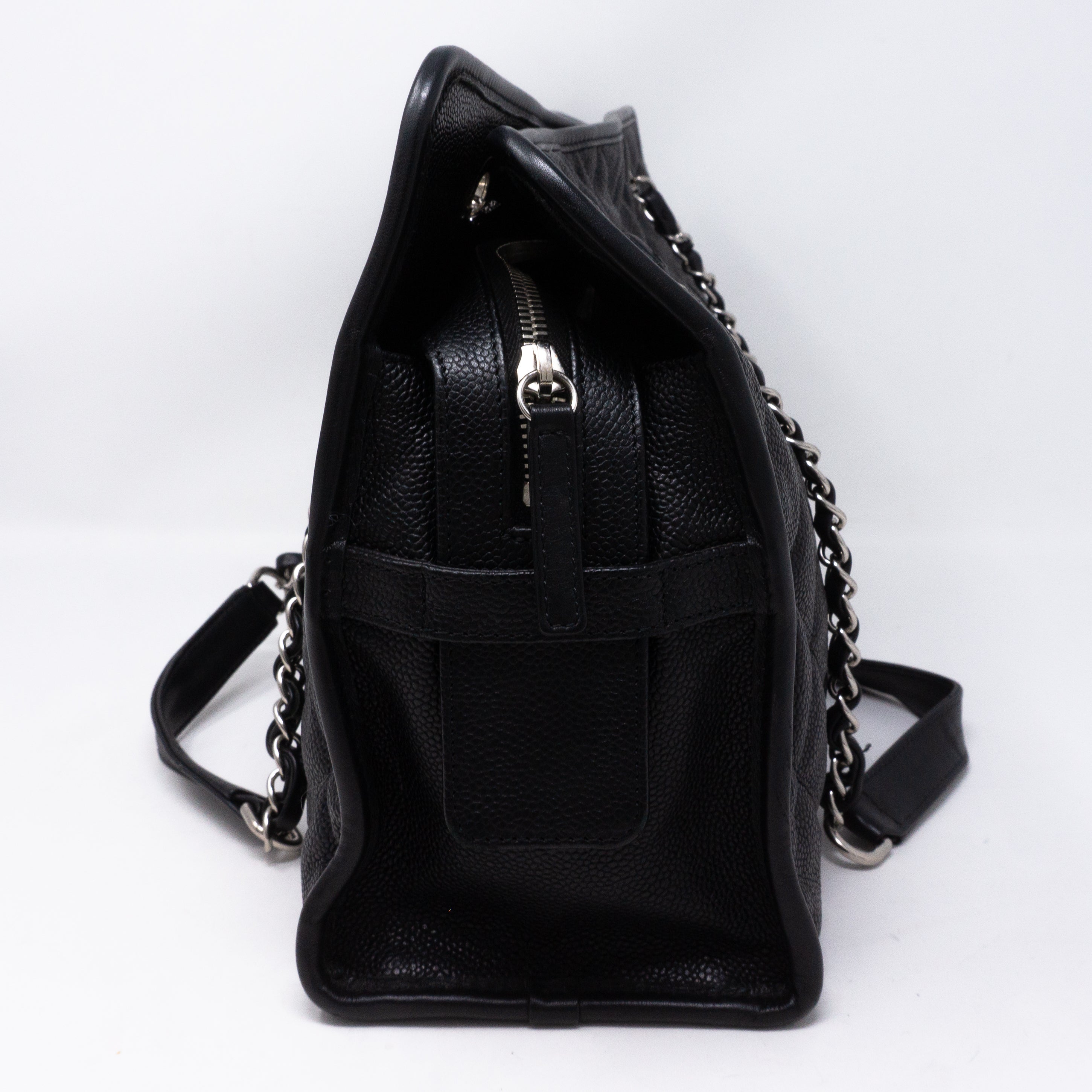 Quilted Shopping Tote Black Caviar
