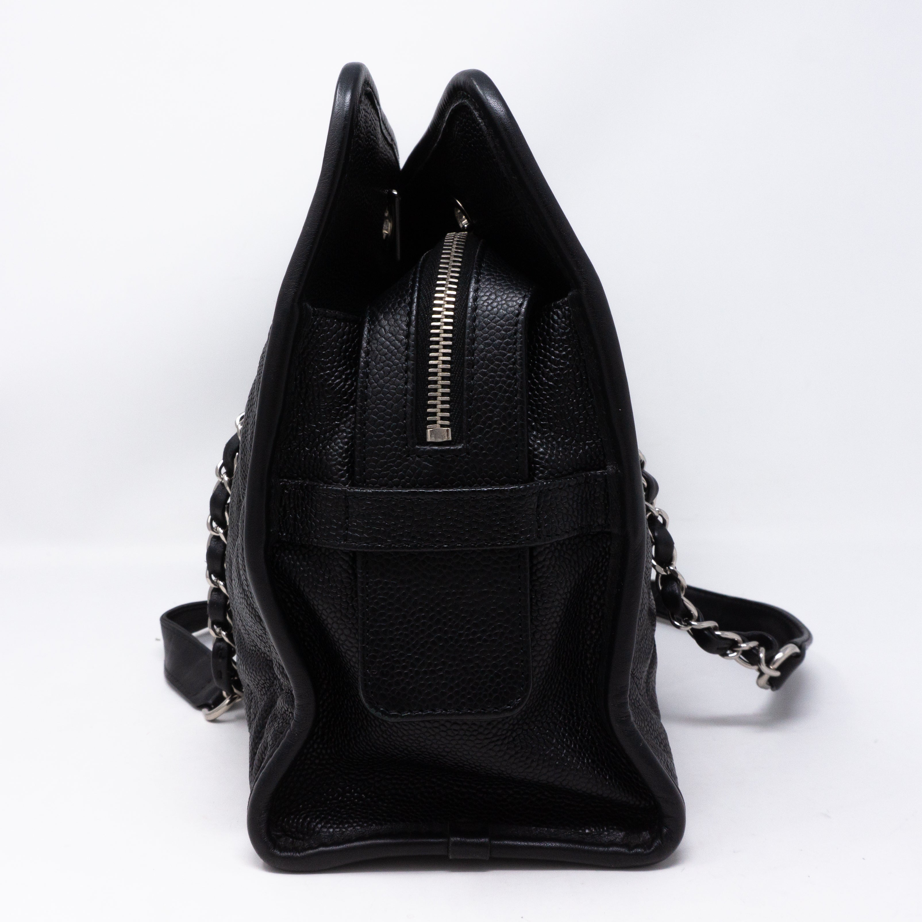 Quilted Shopping Tote Black Caviar