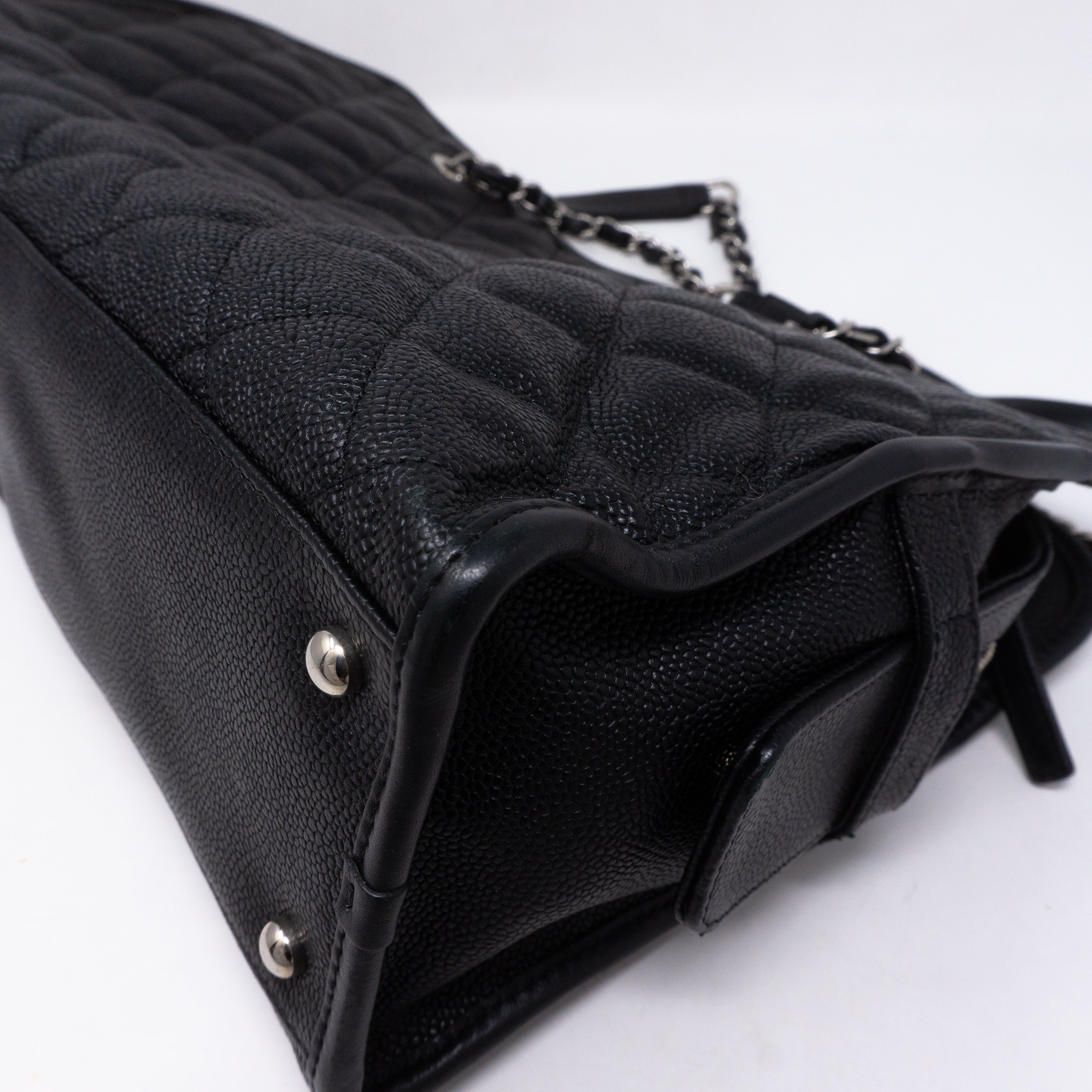 Quilted Shopping Tote Black Caviar