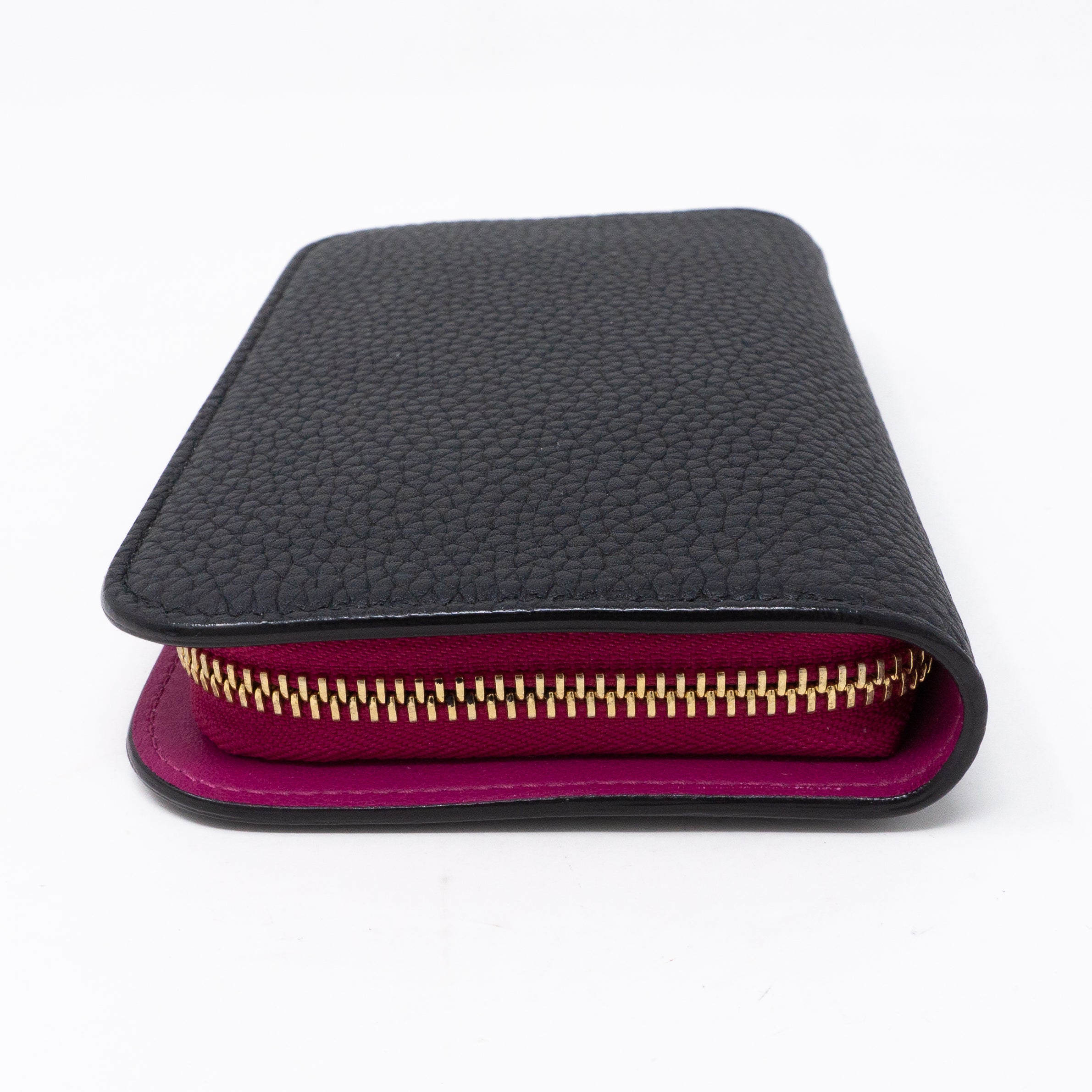 Diorissimo Voyageur Wallet Medium Black Leather