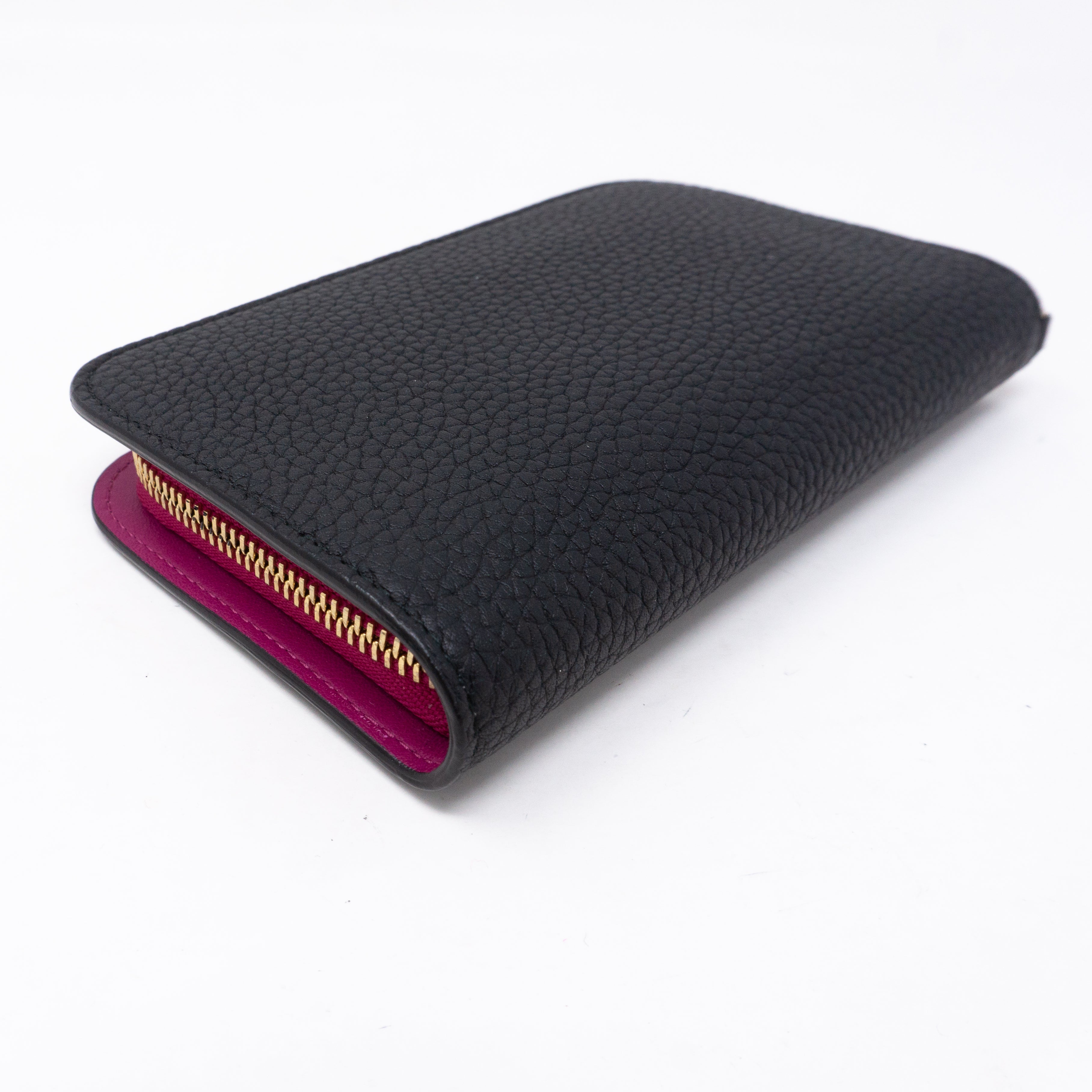 Diorissimo Voyageur Wallet Medium Black Leather