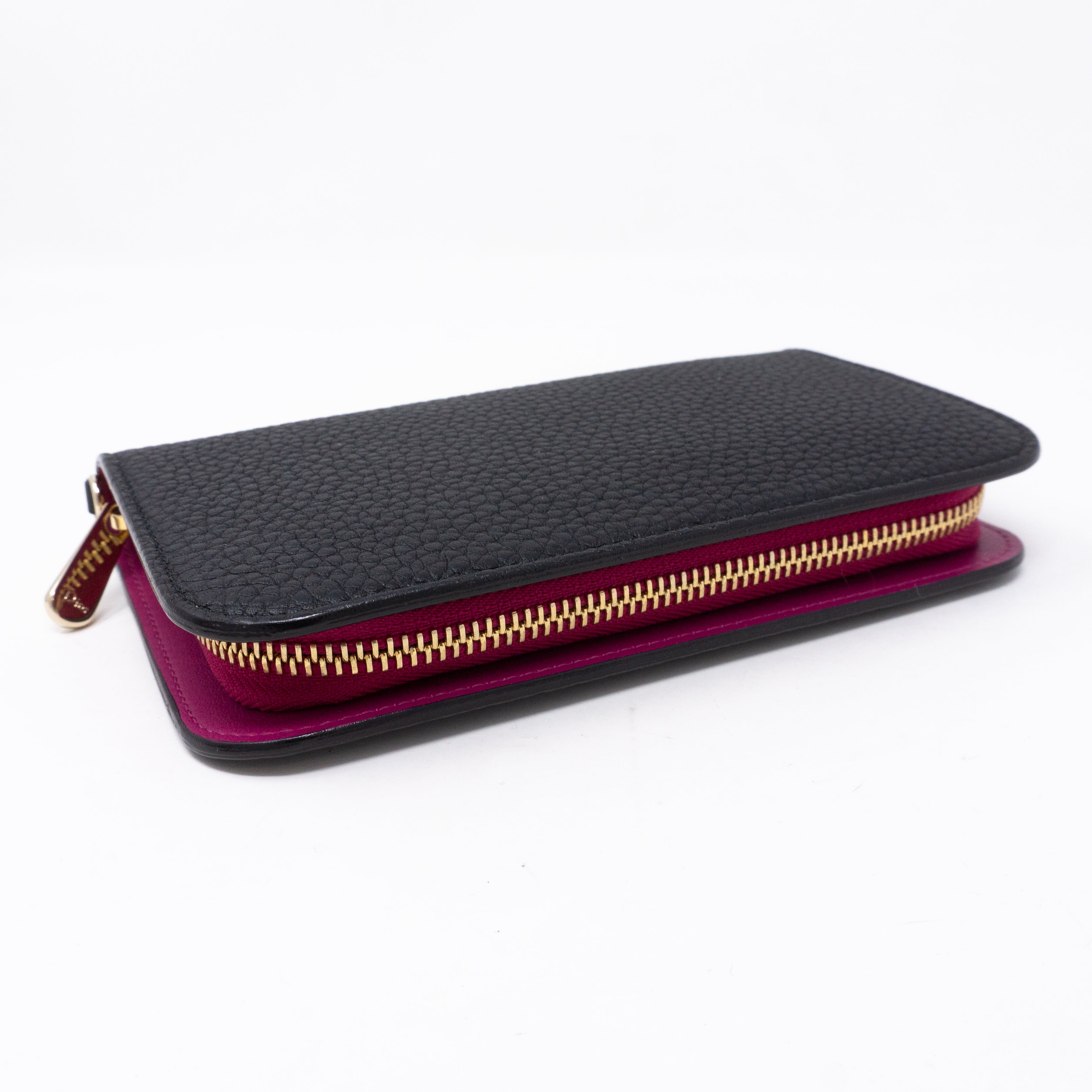 Diorissimo Voyageur Wallet Medium Black Leather
