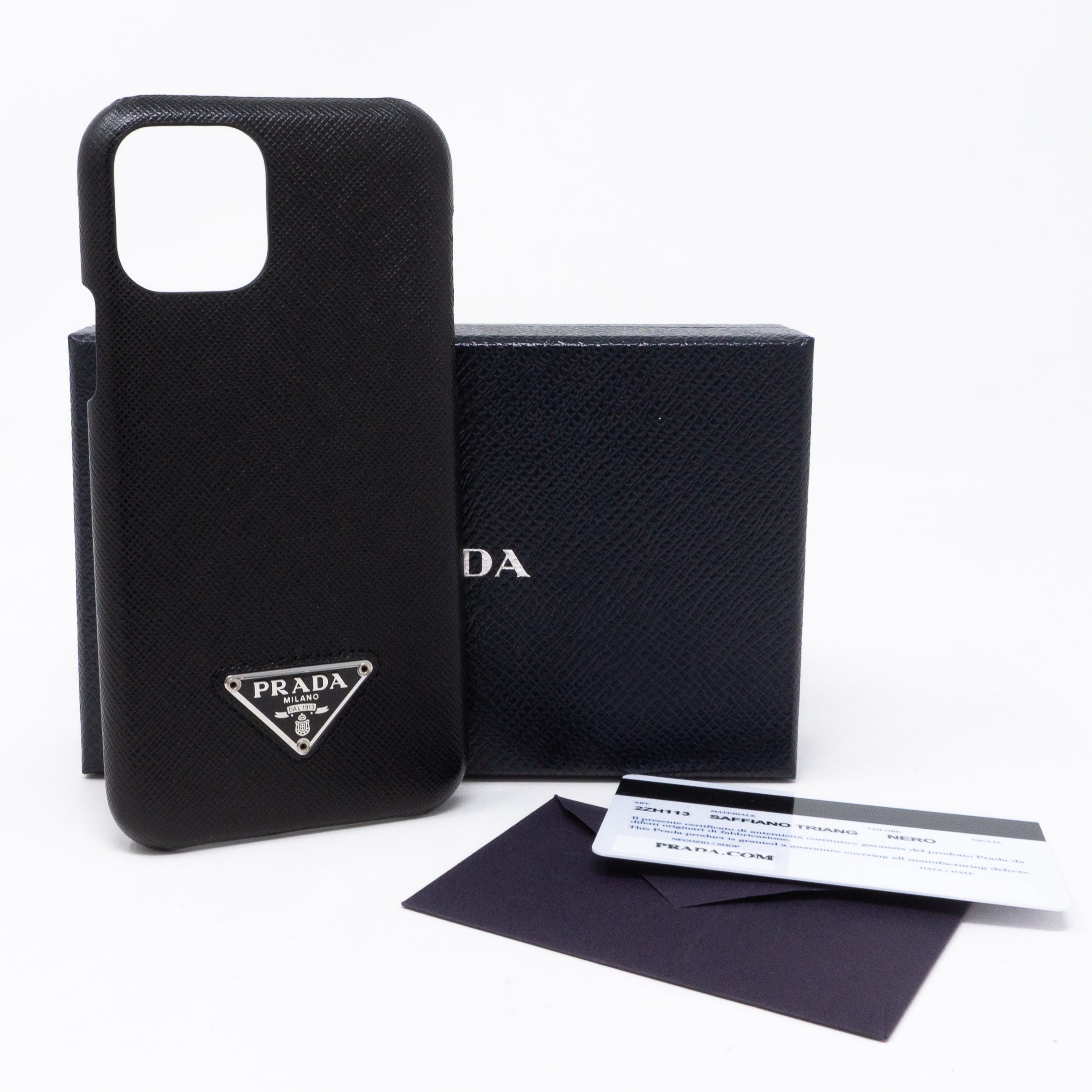 iPhone 11 Pro Cover Black Saffiano Leather