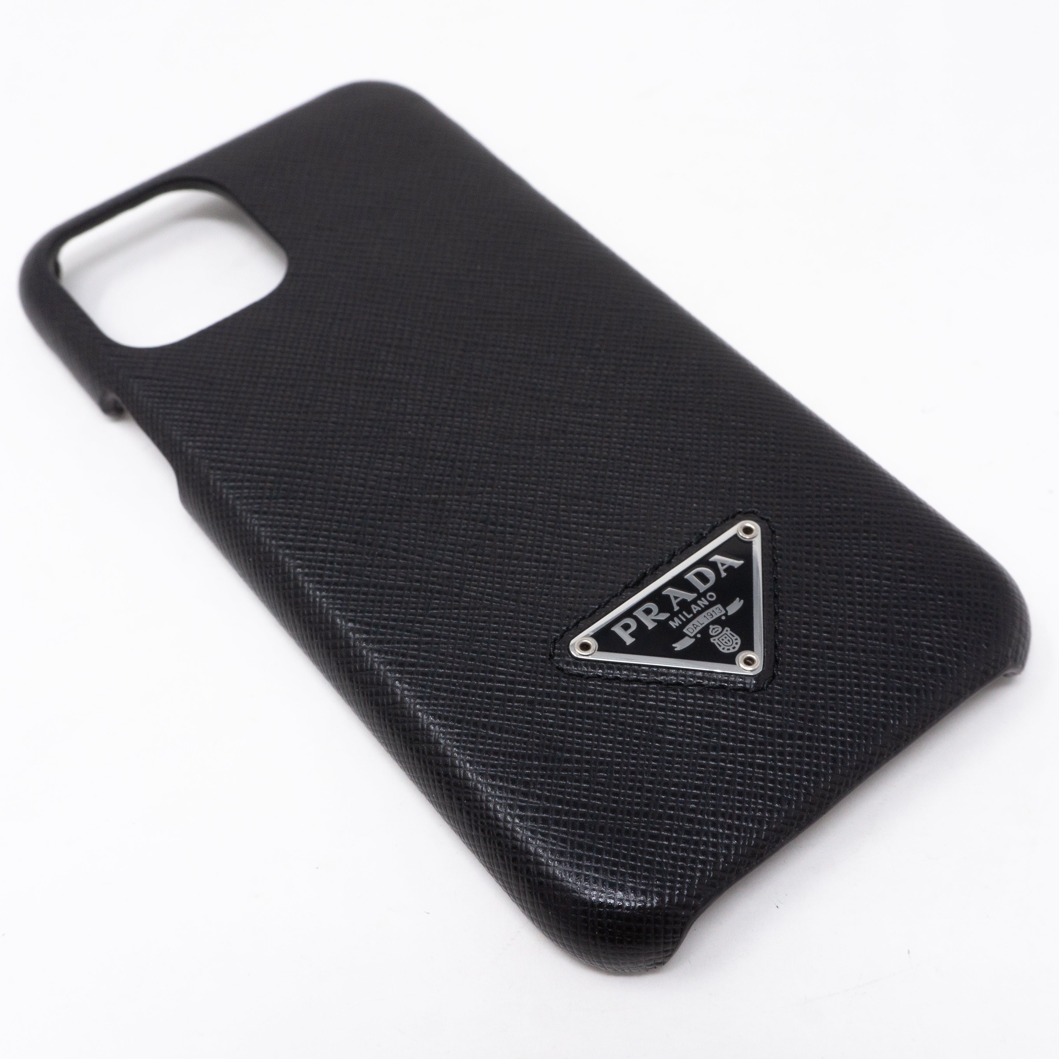 iPhone 11 Pro Cover Black Saffiano Leather
