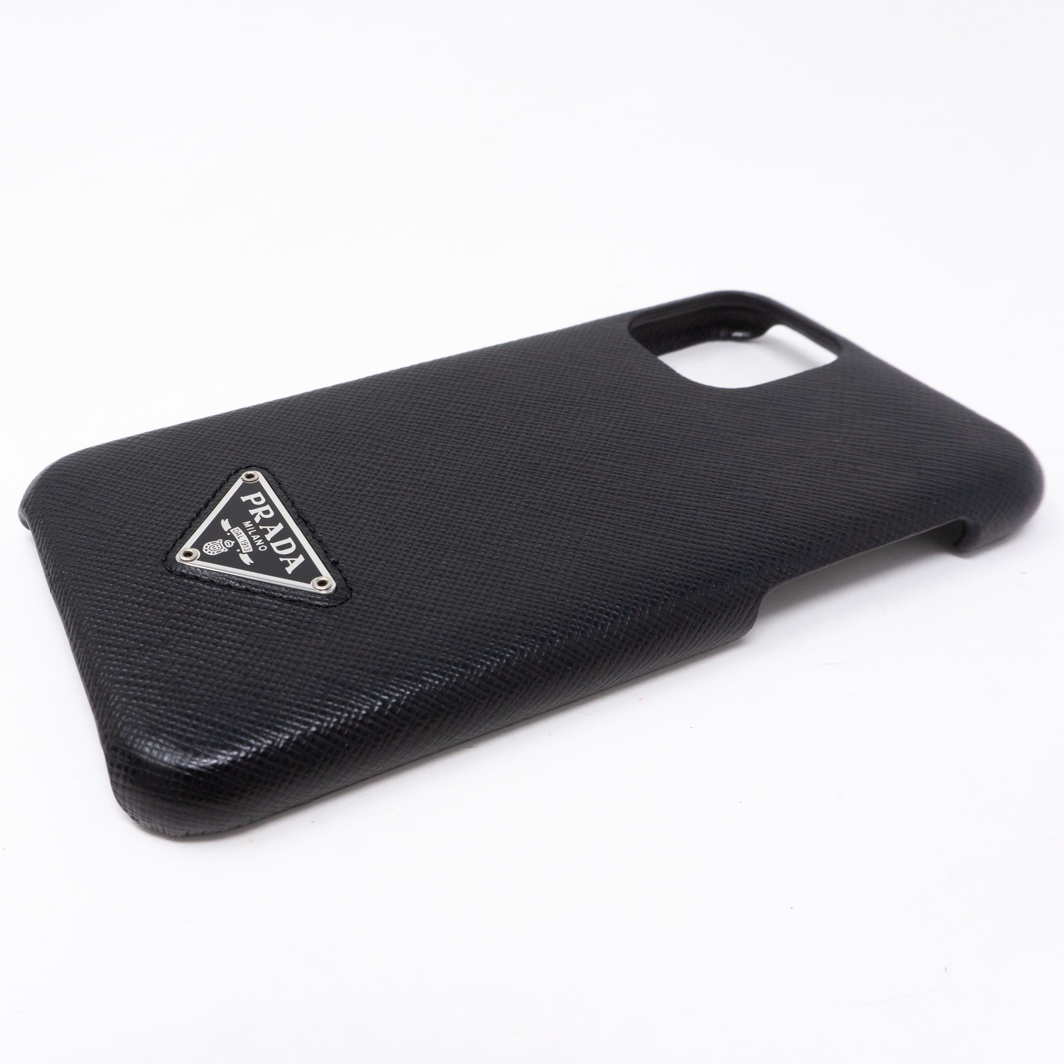 iPhone 11 Pro Cover Black Saffiano Leather