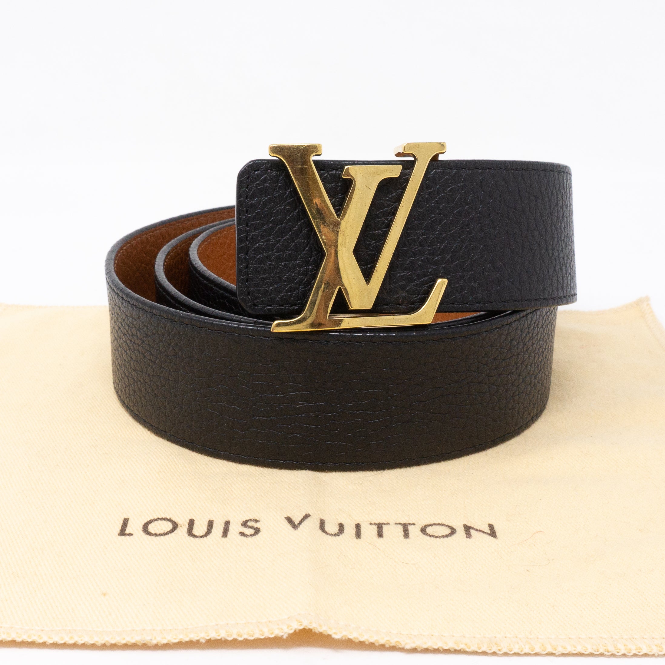Initiales Belt Reversible 100 cm Cognac Black
