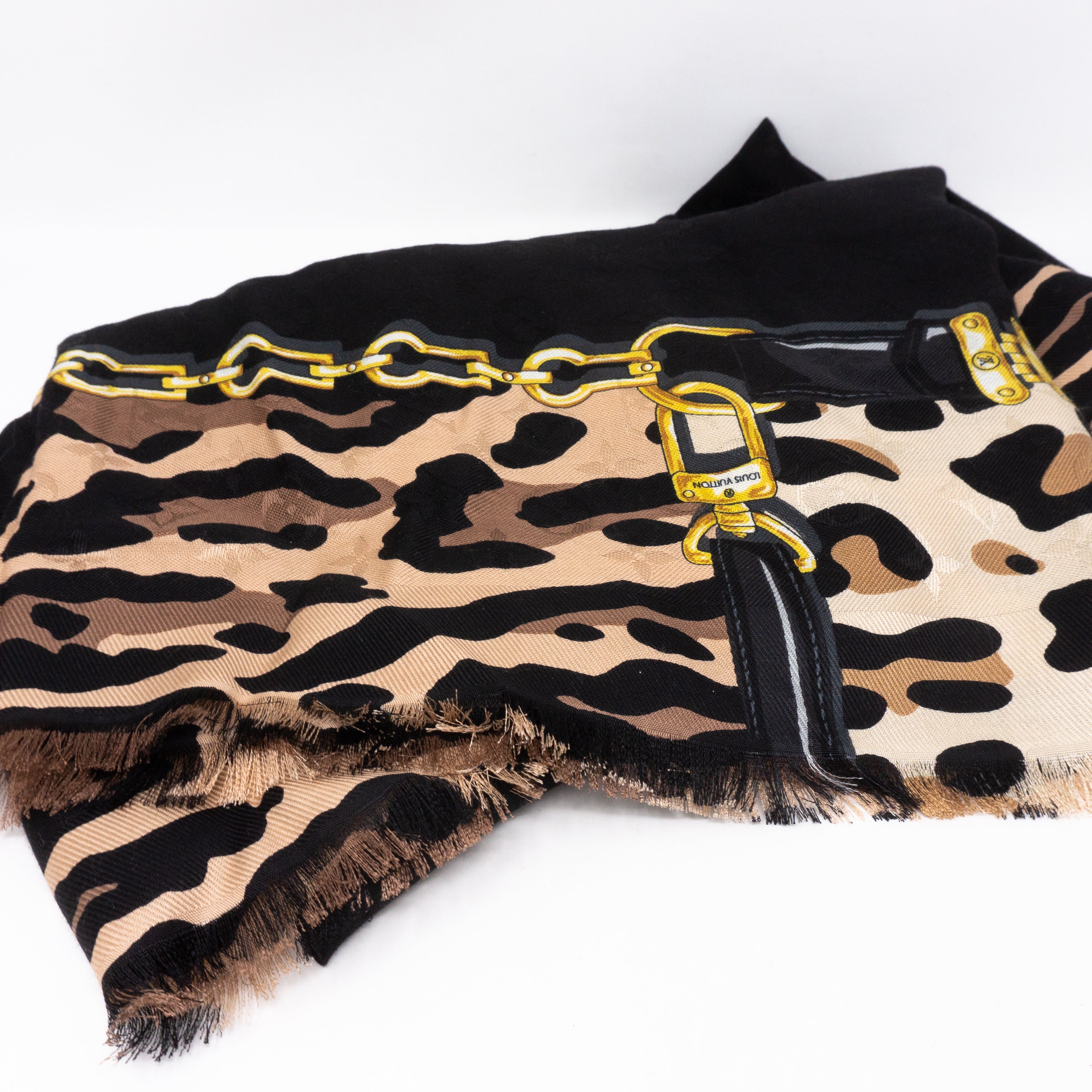 Monogram Shawl Leogram Black