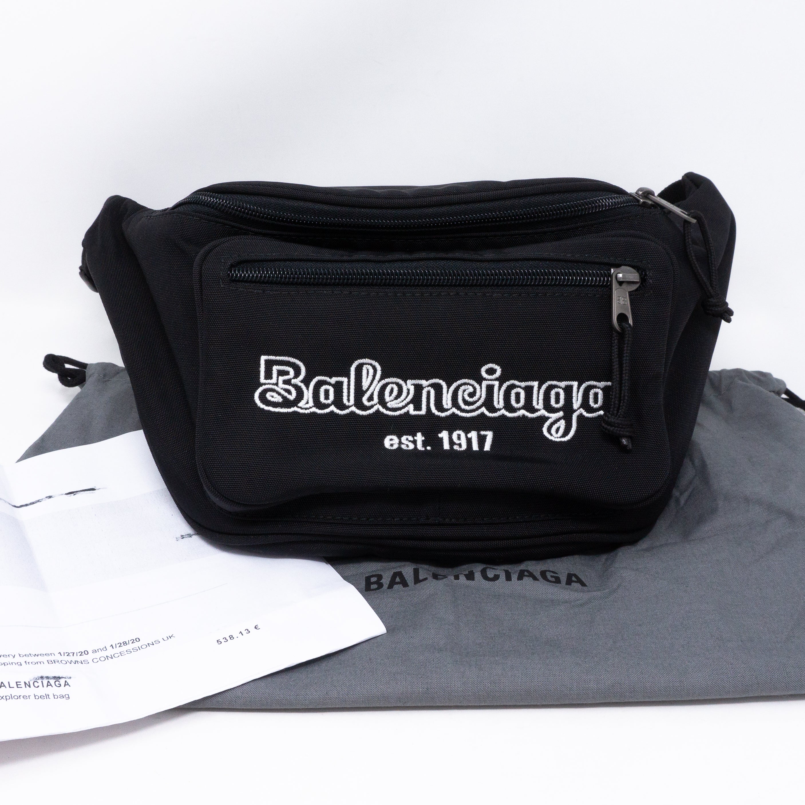 Explorer Nylon Belt Bag Black