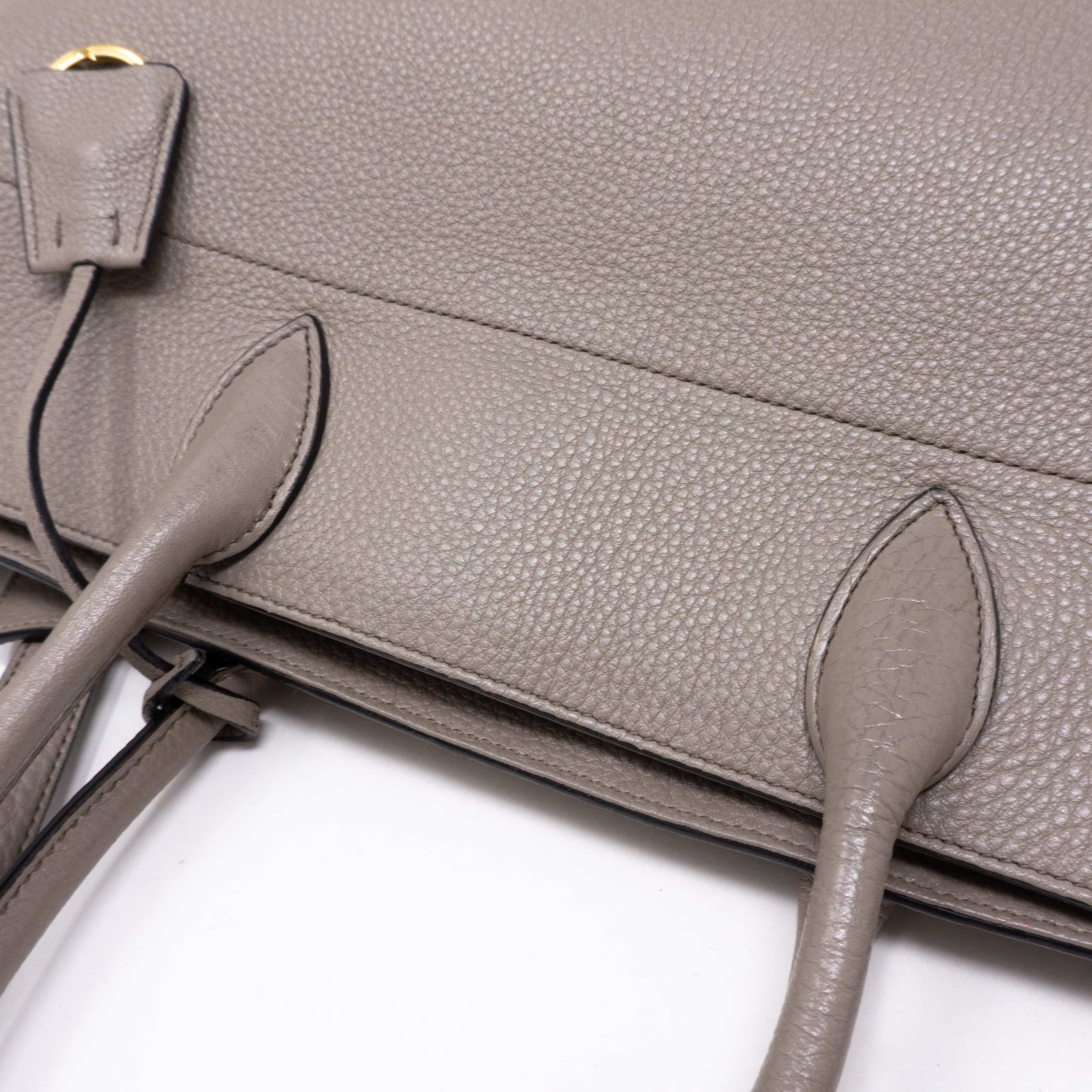 Large Tote Clay Gray Leather