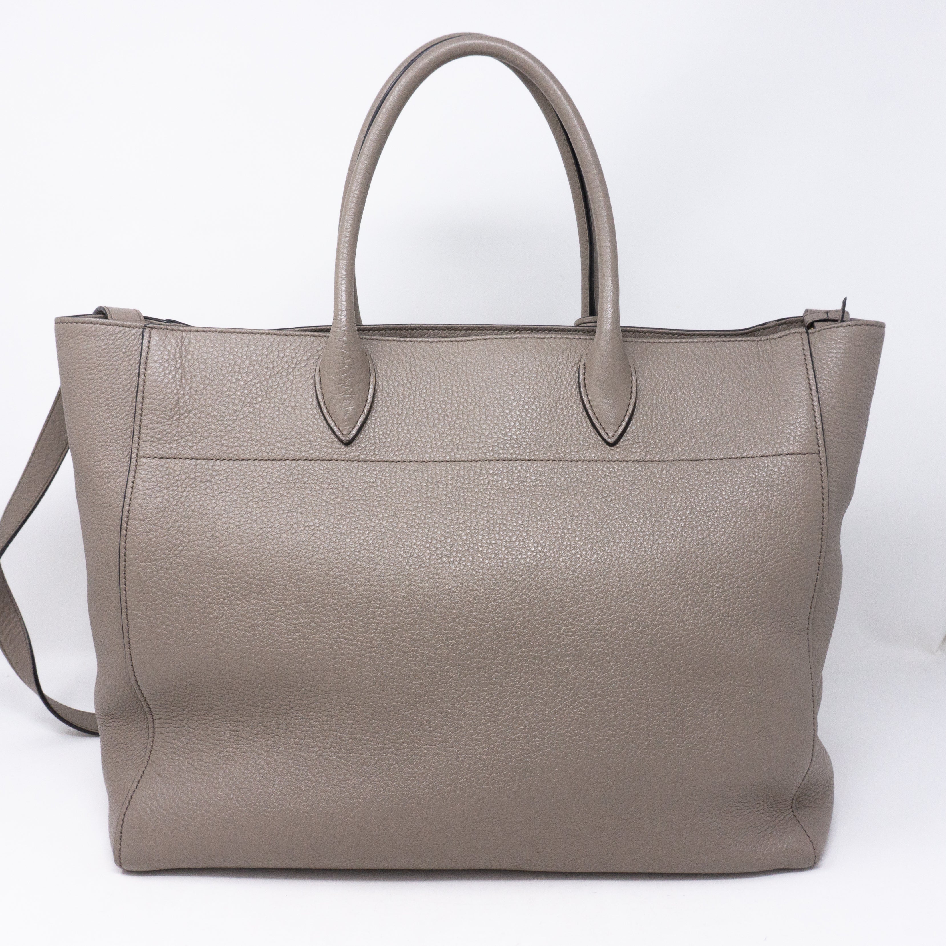 Large Tote Clay Gray Leather
