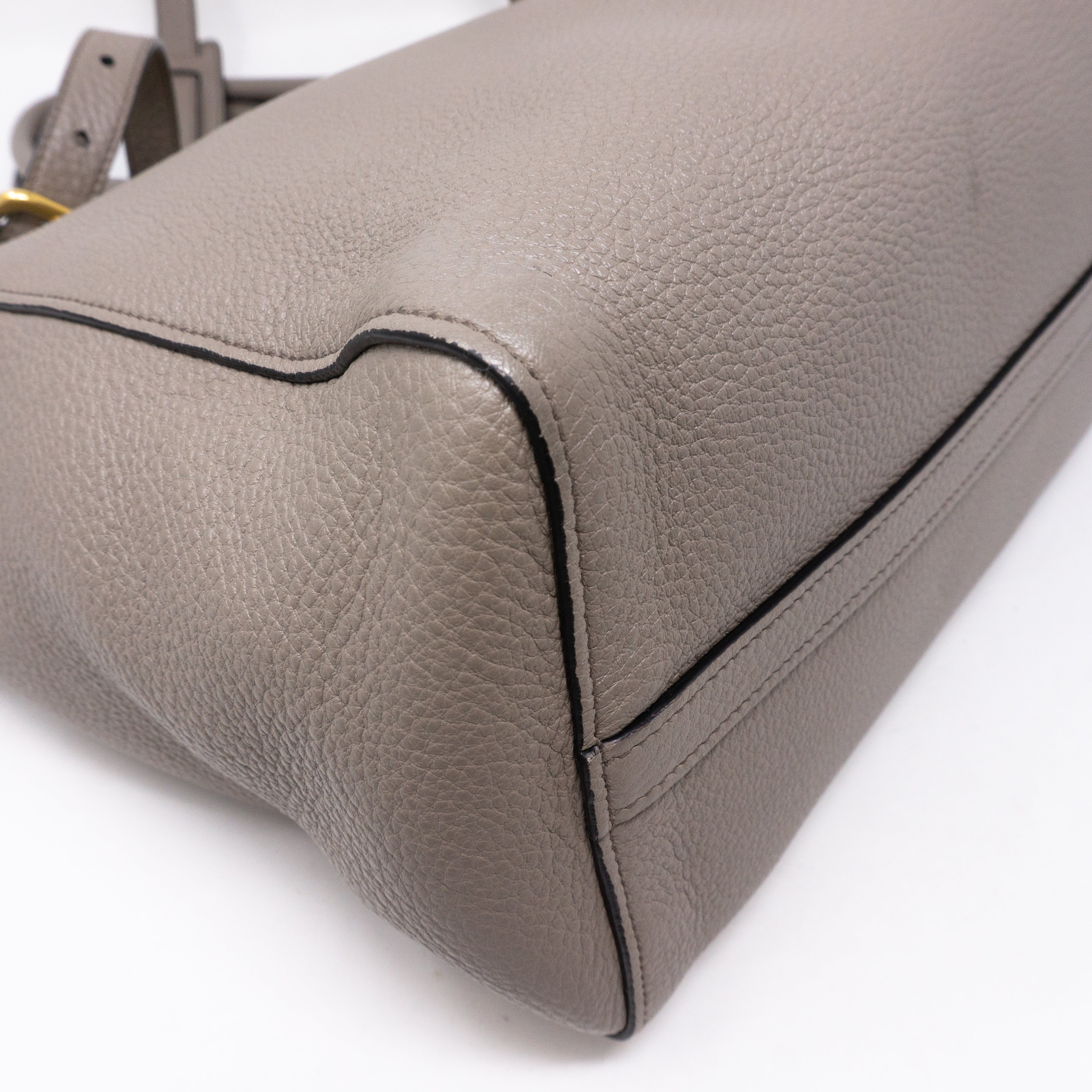Large Tote Clay Gray Leather