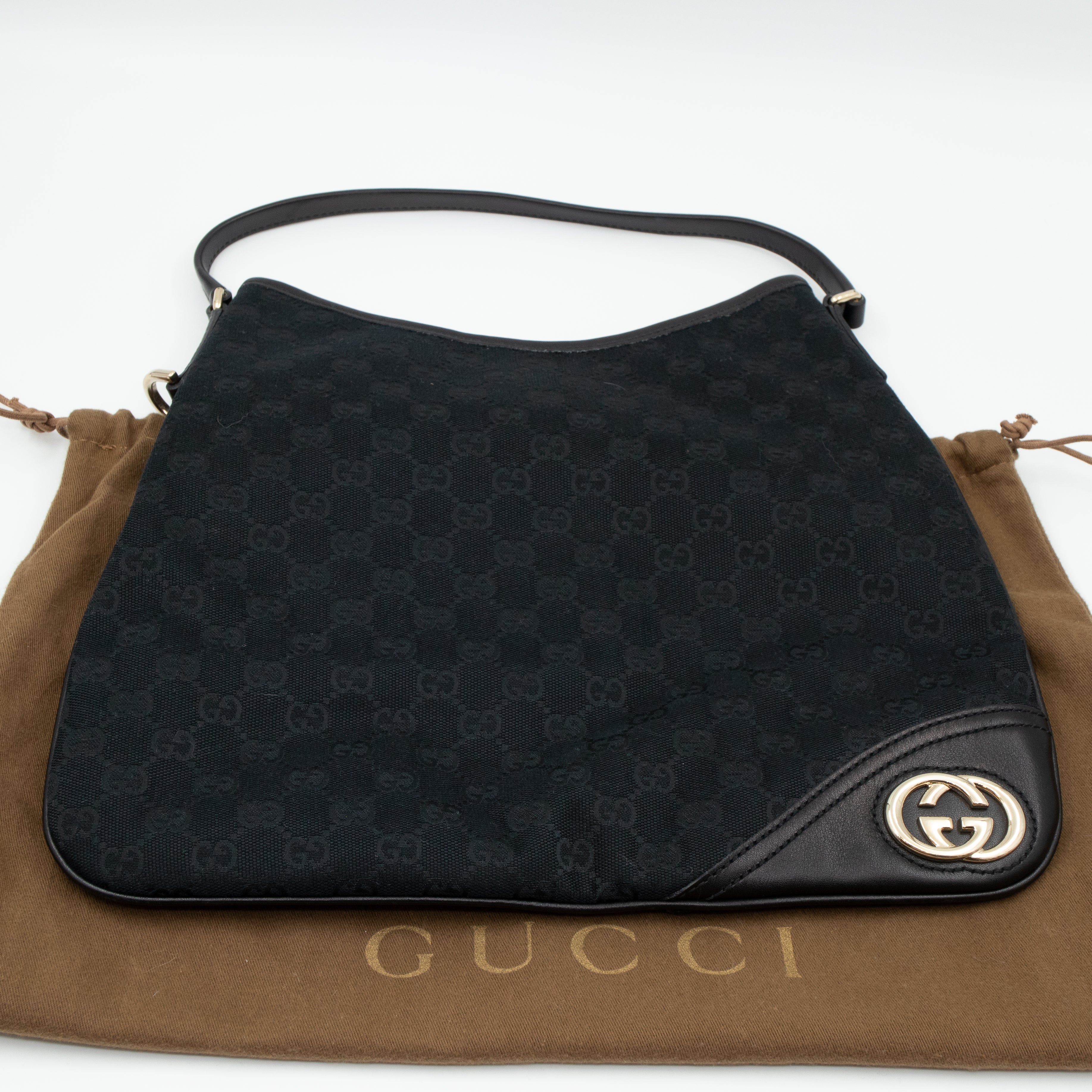 Britt Medium Hobo Black Canvas