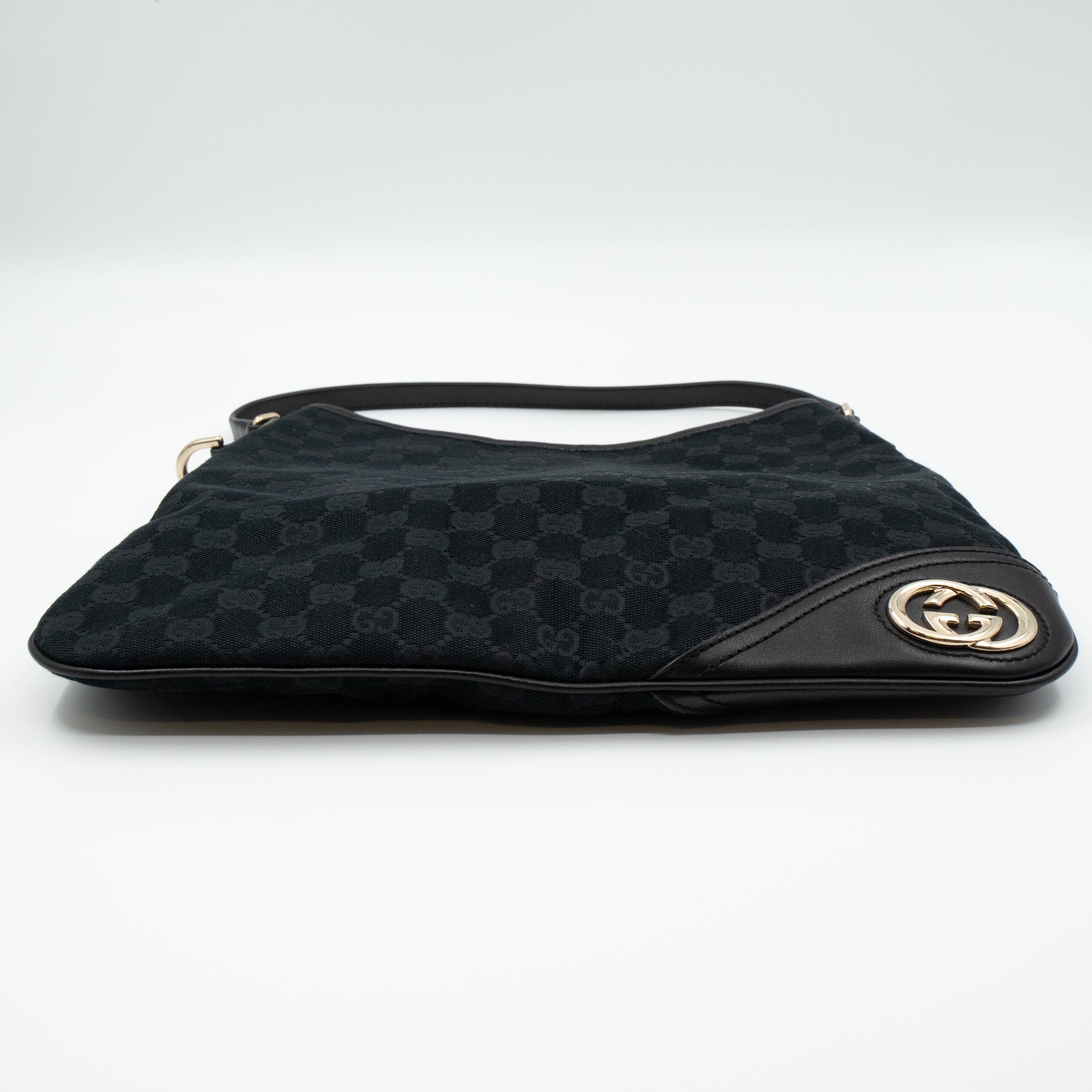 Britt Medium Hobo Black Canvas