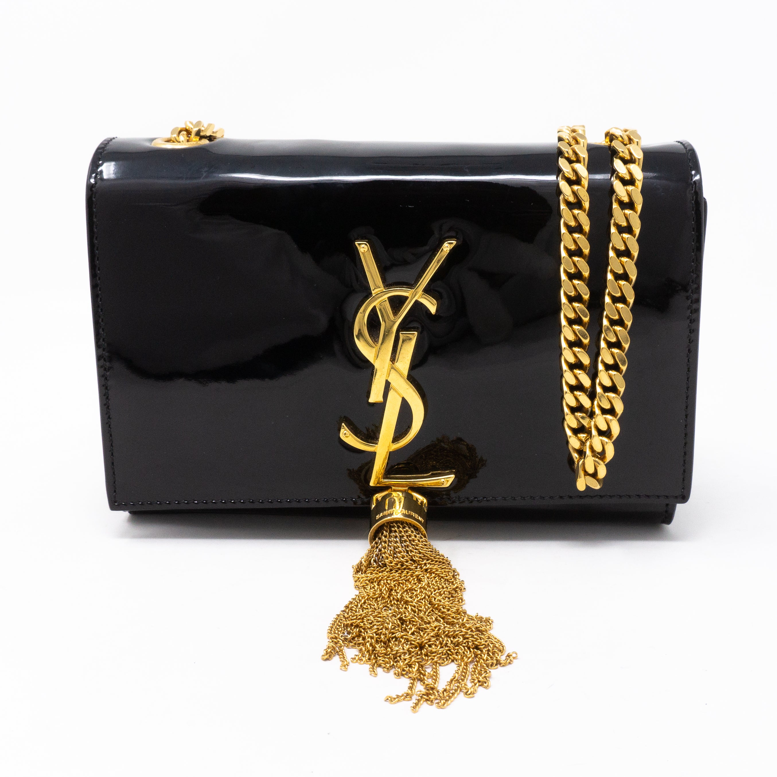 Kate Small Tassel Black Patent Leather