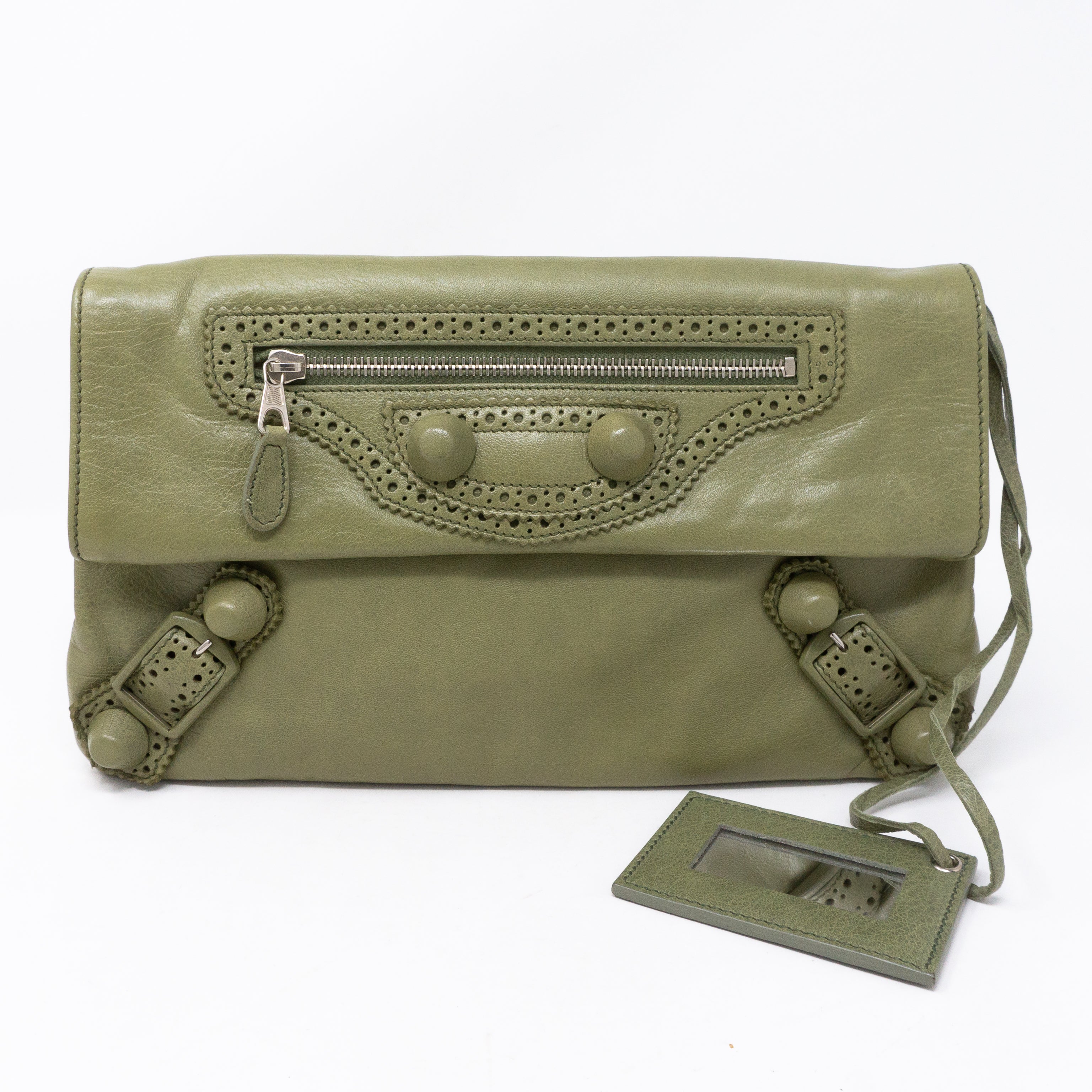 Giant Envelope Clutch Green