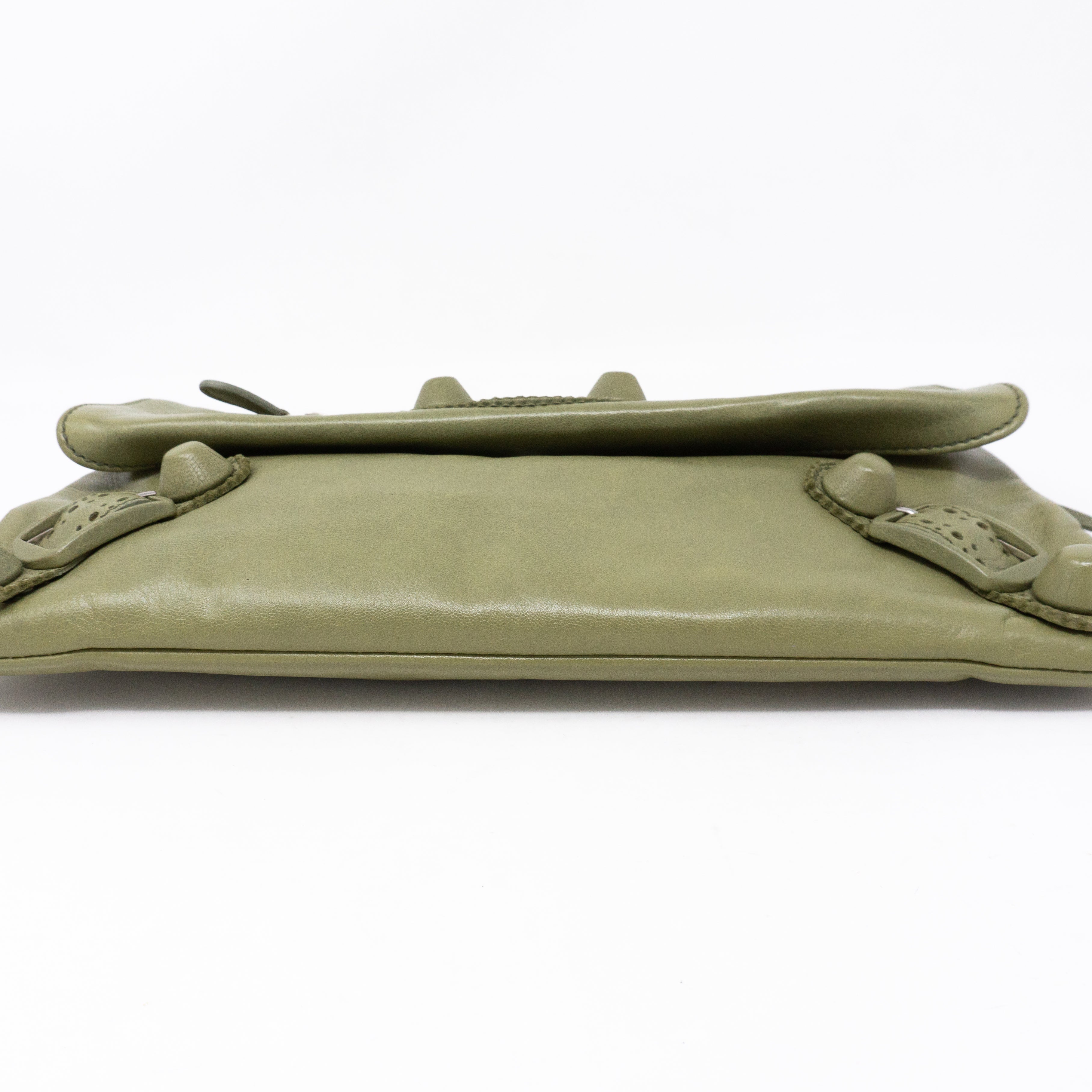 Giant Envelope Clutch Green