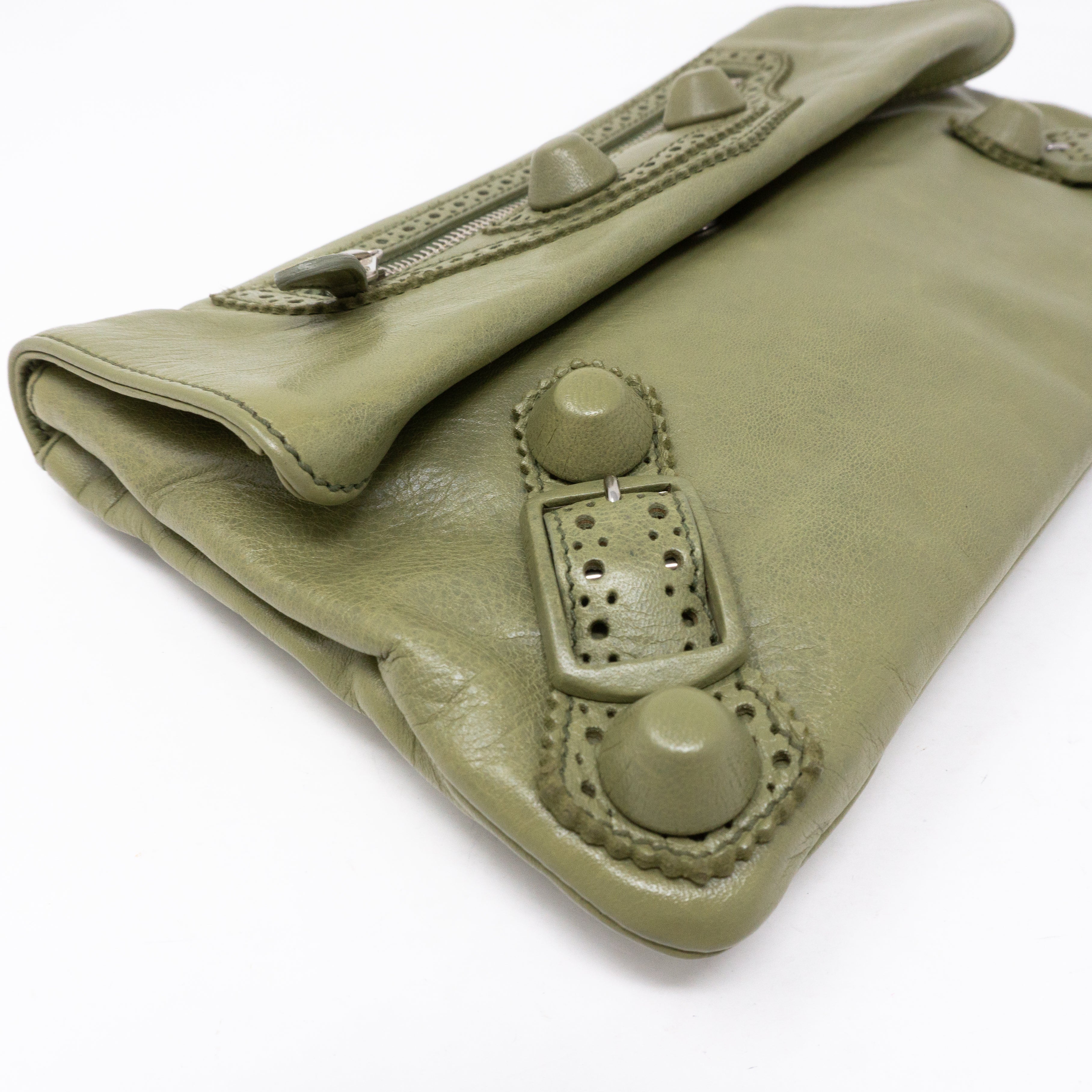 Giant Envelope Clutch Green
