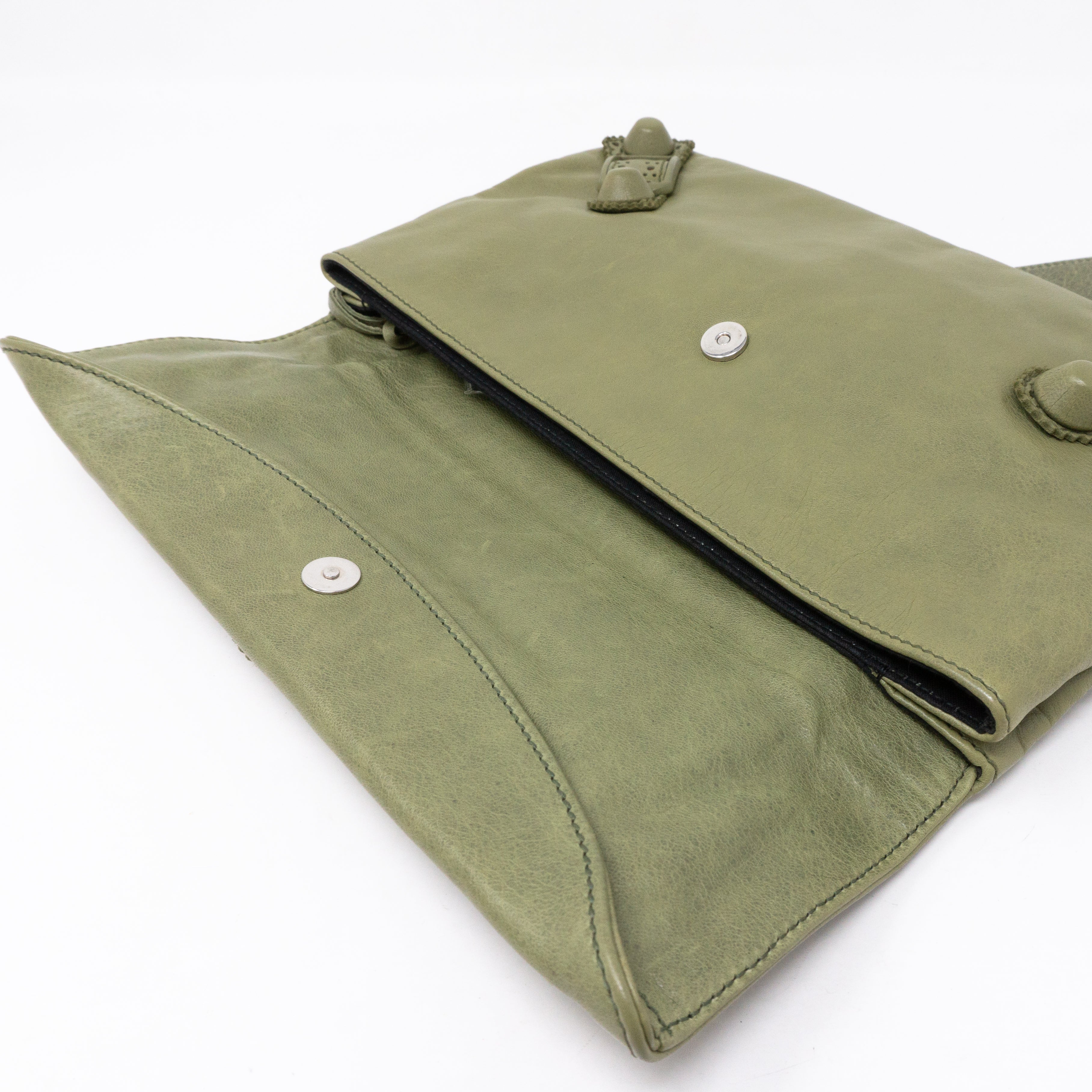 Giant Envelope Clutch Green