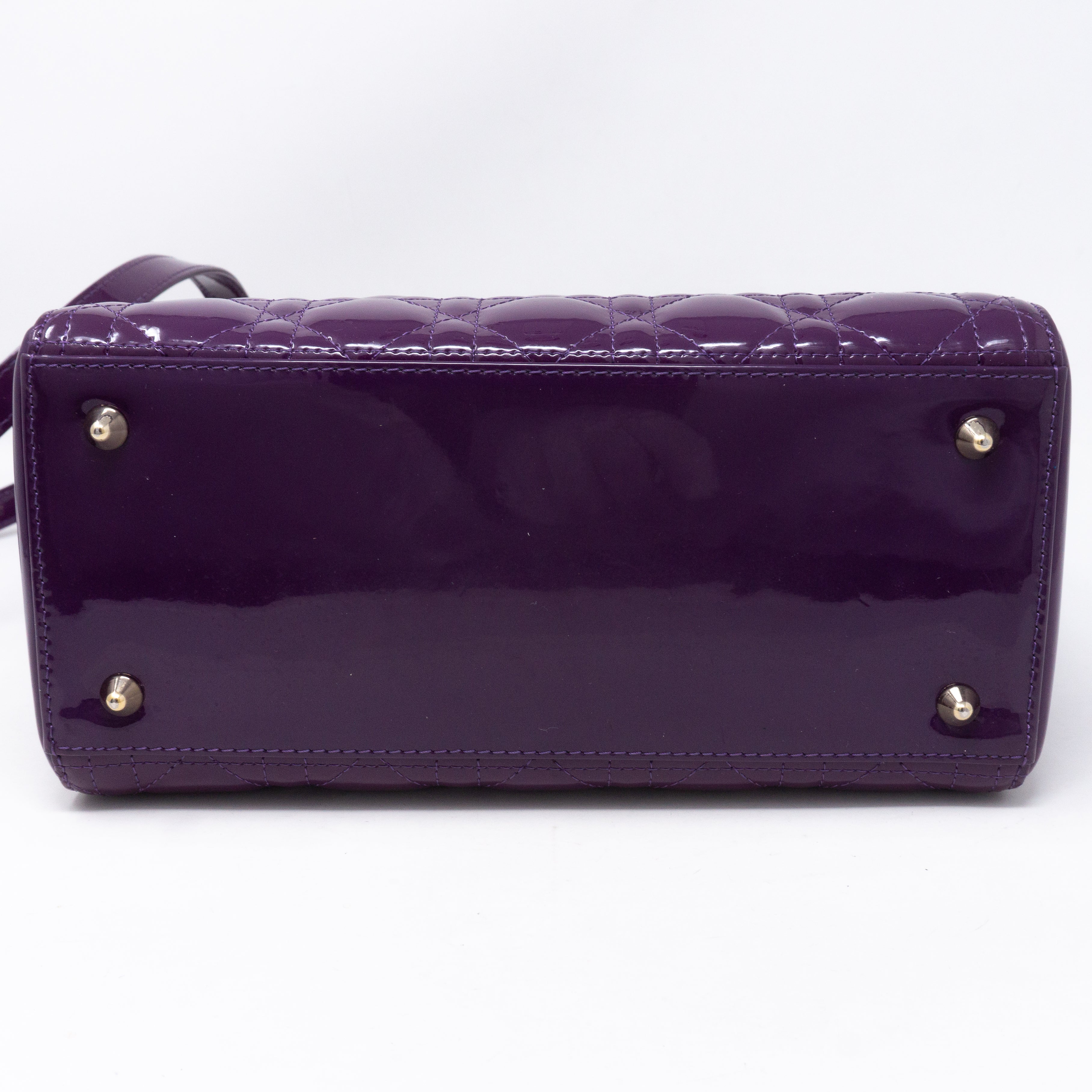 Lady Dior Medium Purple Patent Leather