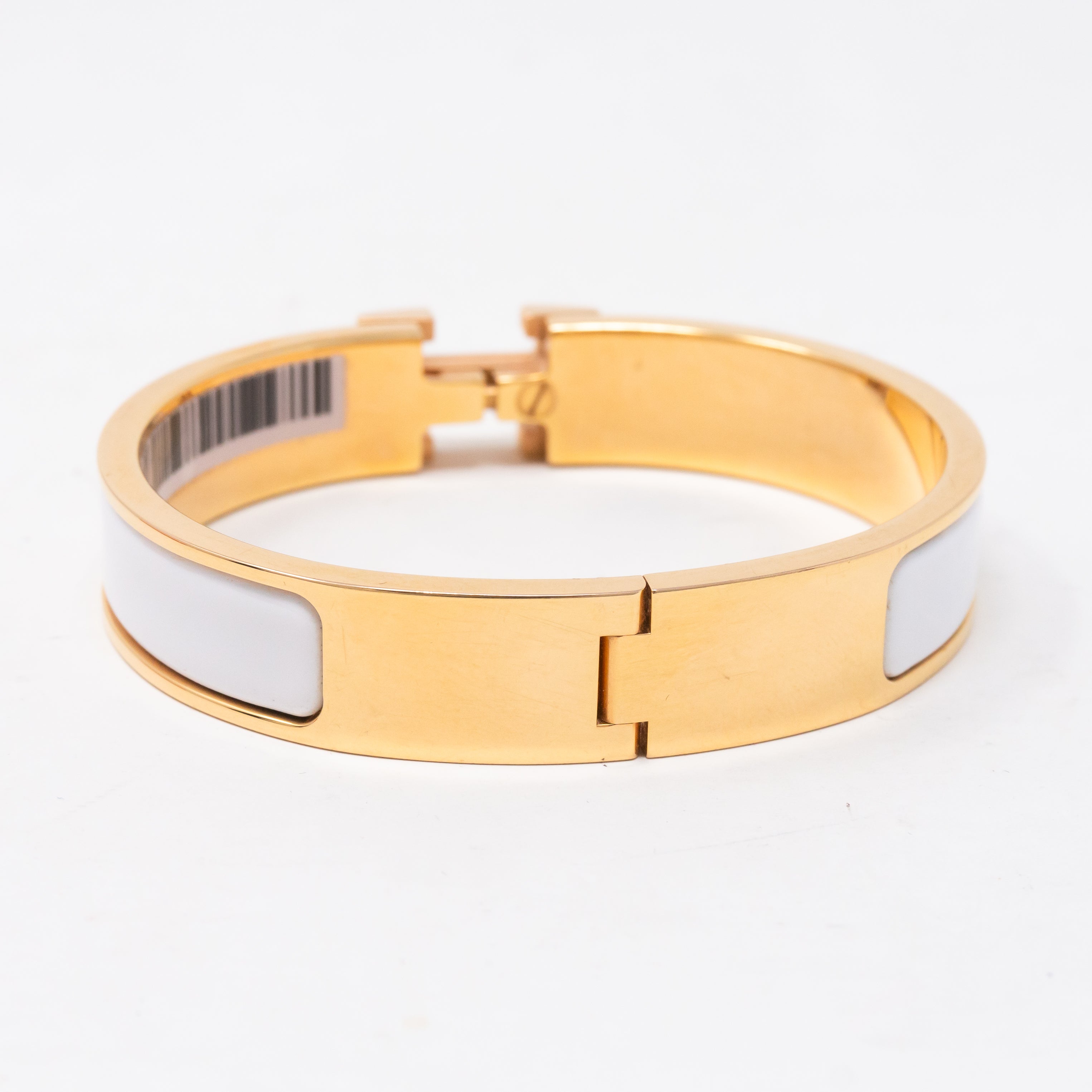 Clic H Bracelet Narrow White Rose Gold
