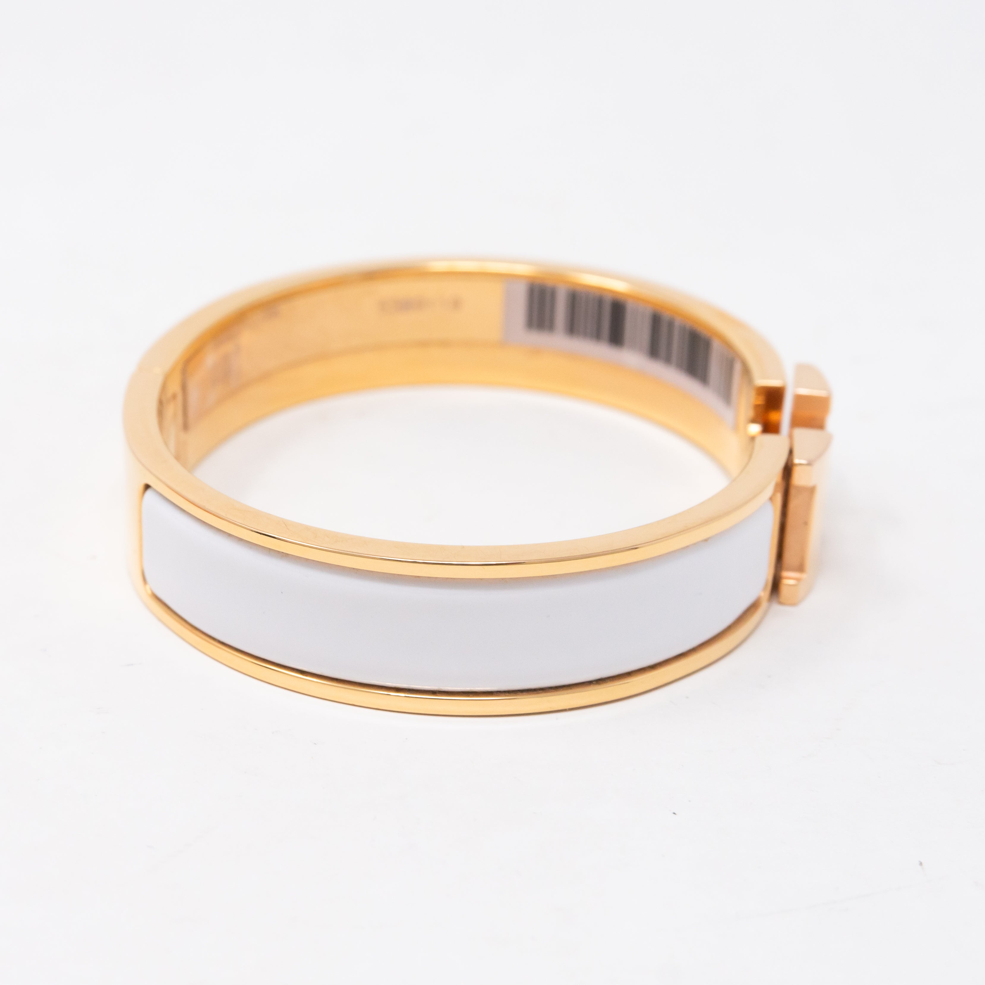 Clic H Bracelet Narrow White Rose Gold