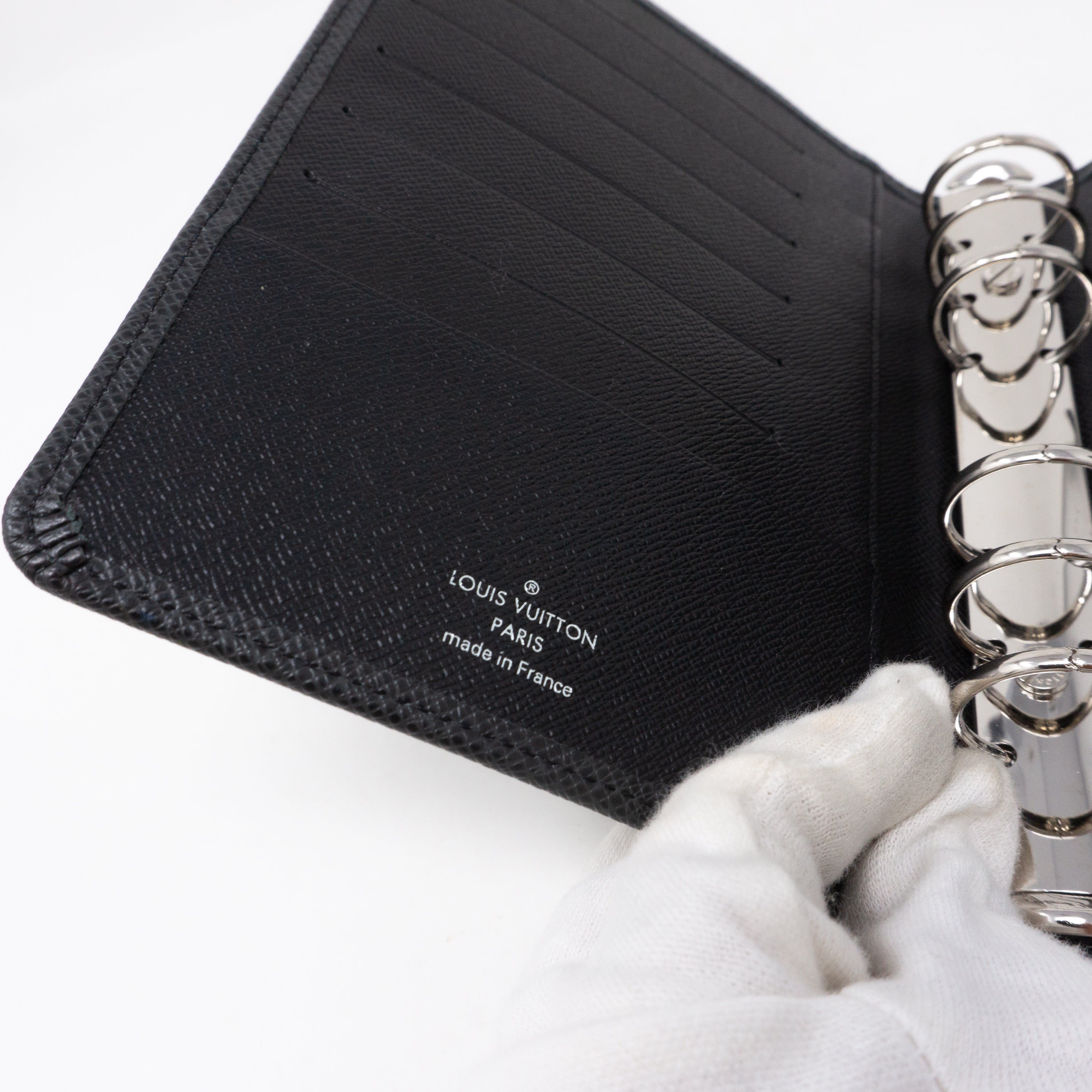 Medium Ring Agenda Cover Taiga Black