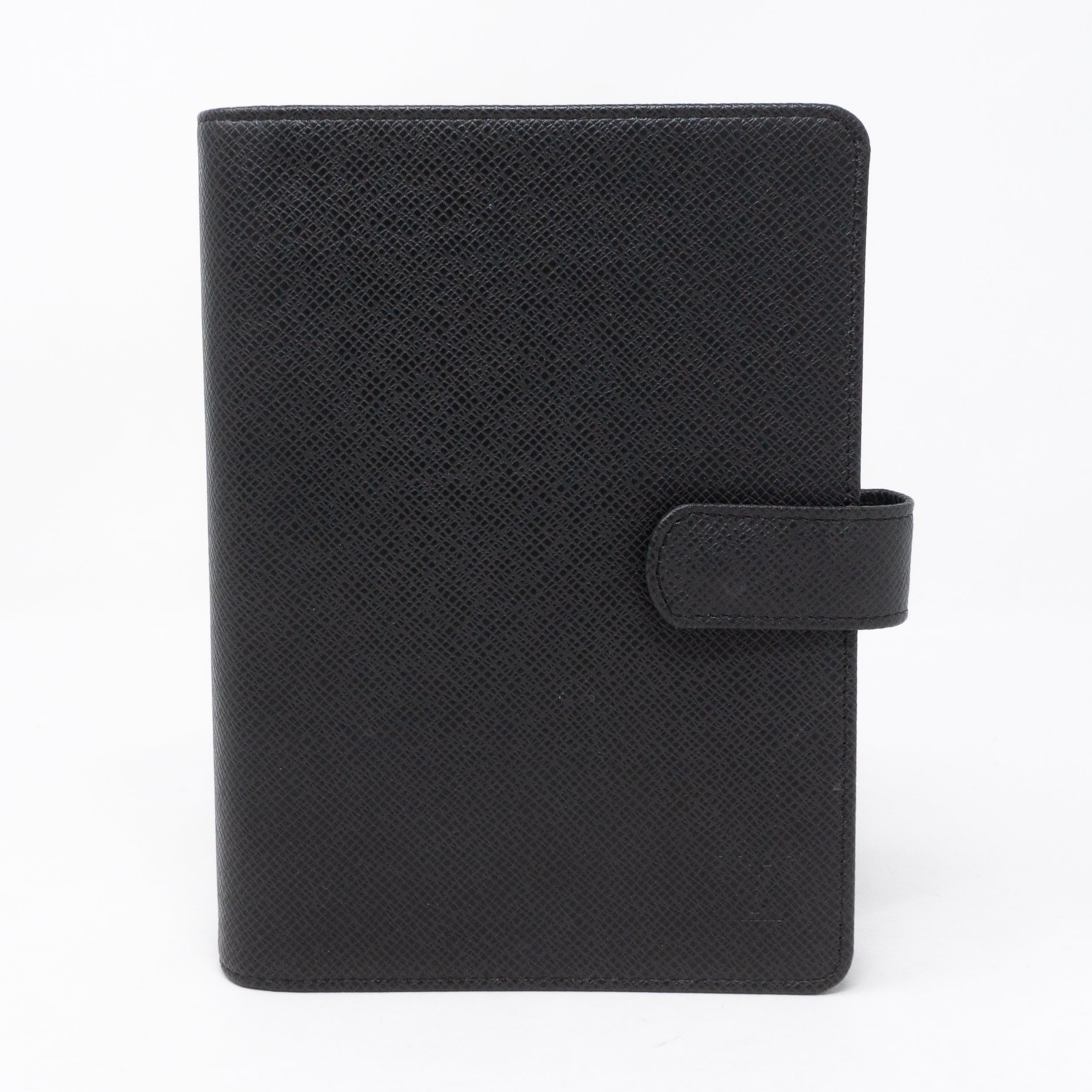 Medium Ring Agenda Cover Taiga Black