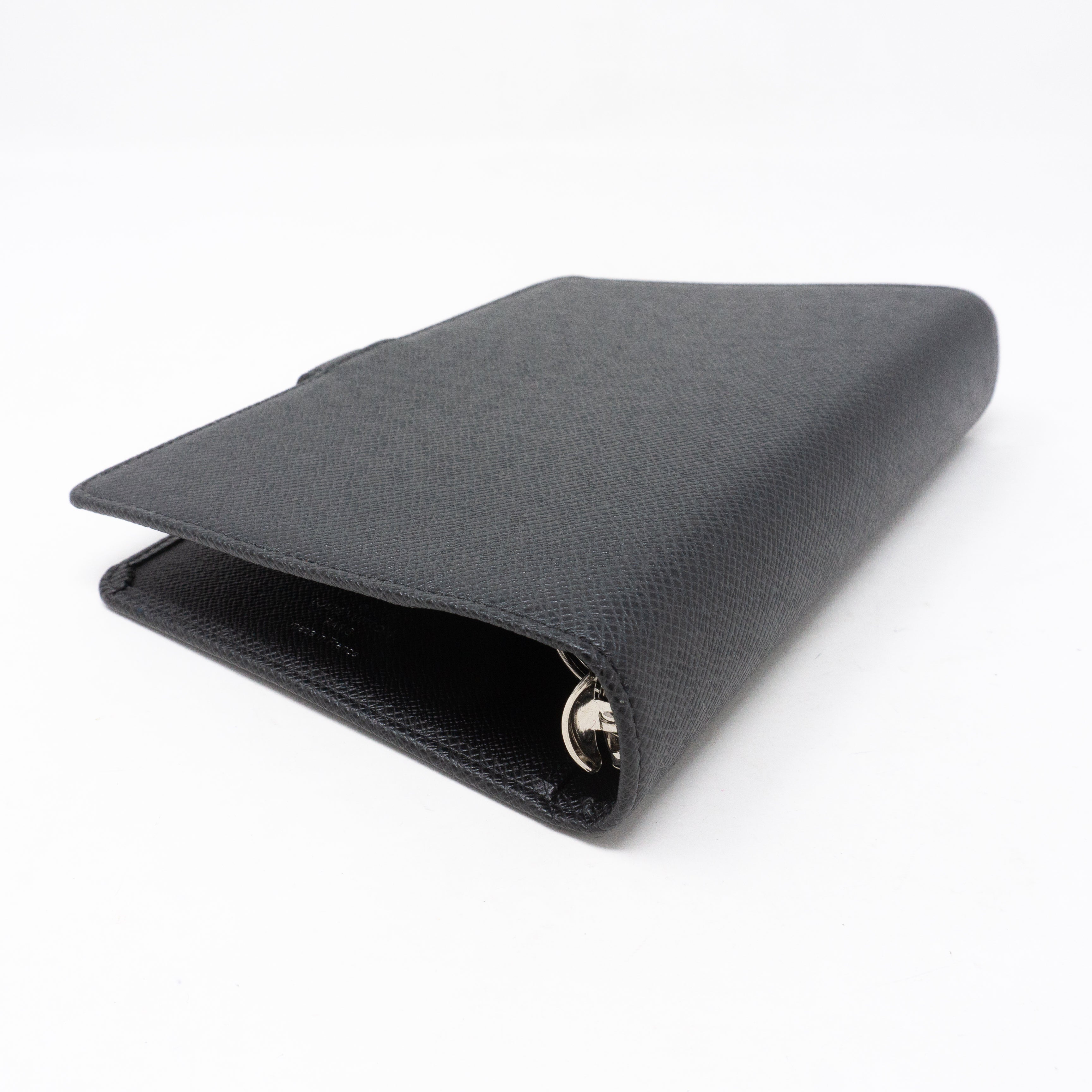 Medium Ring Agenda Cover Taiga Black