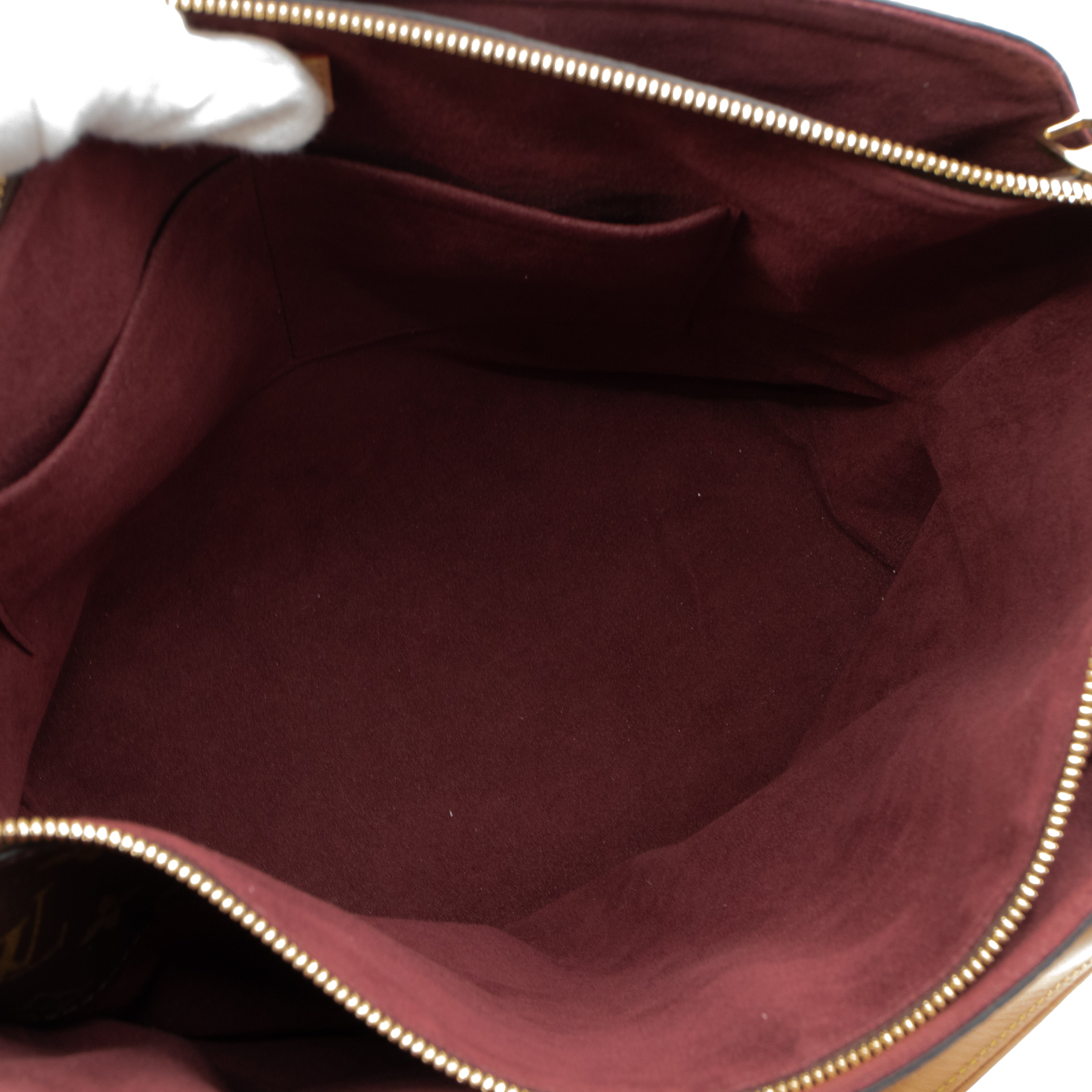 Flower Zipped Tote MM Monogram Beige