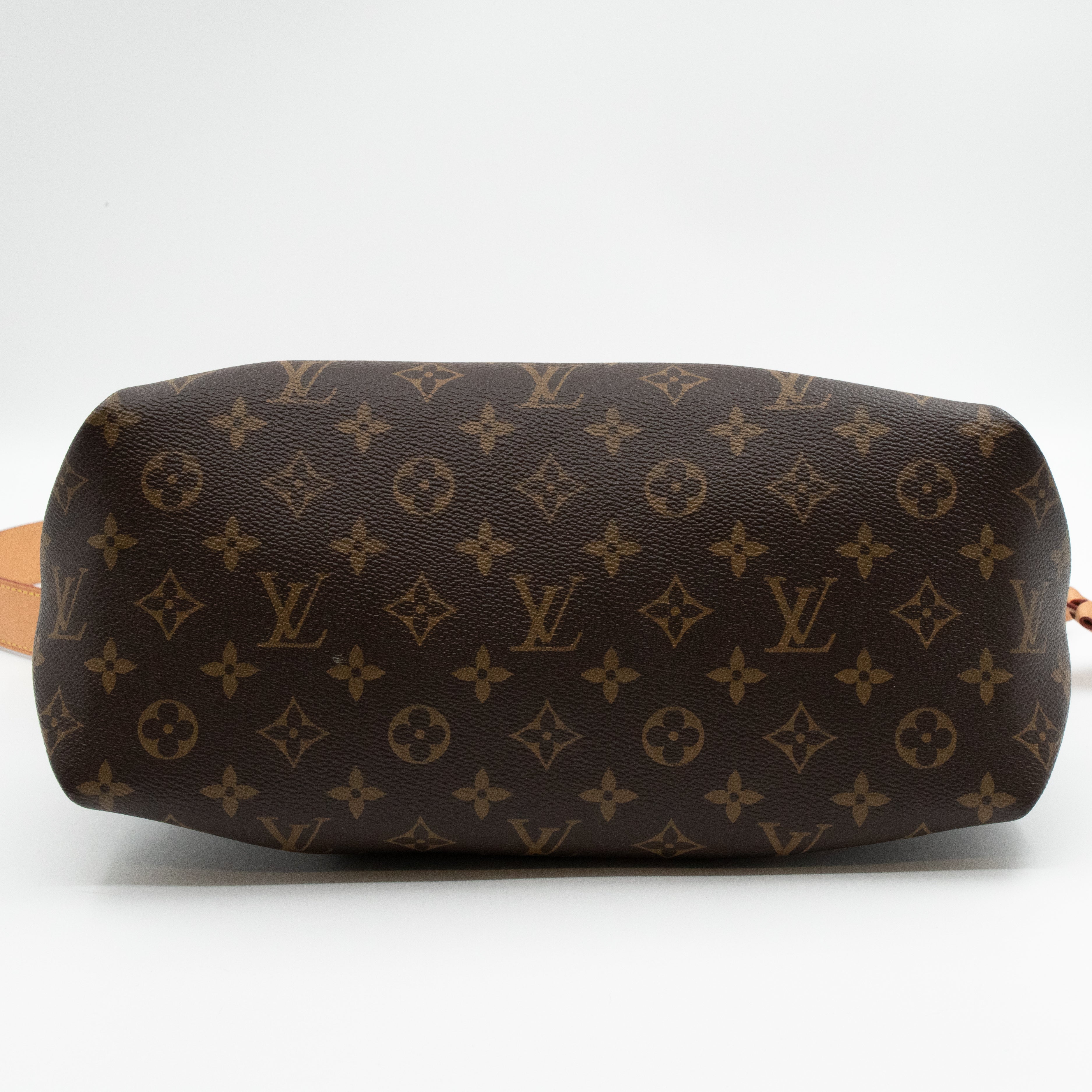 Flower Zipped Tote MM Monogram Beige