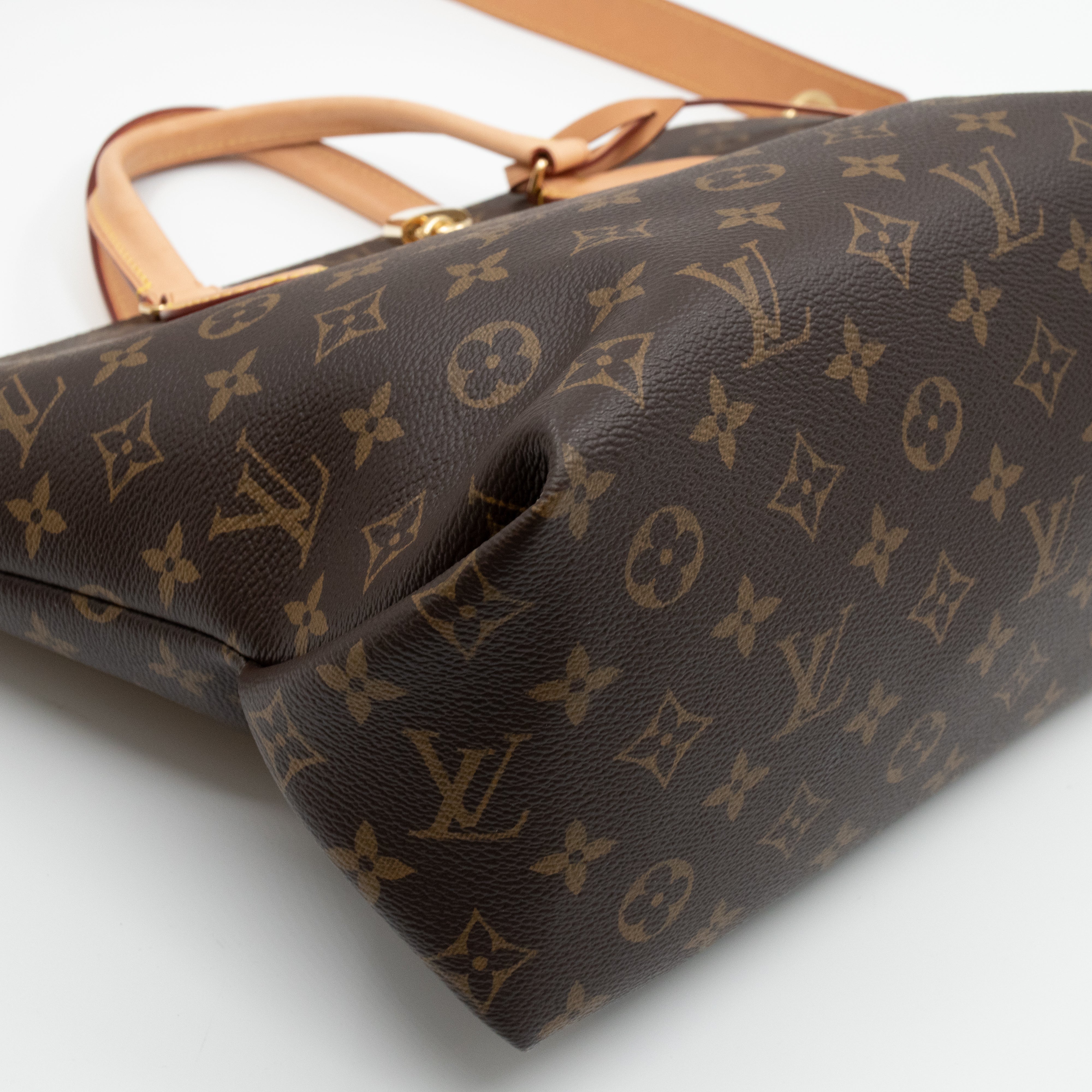 Flower Zipped Tote MM Monogram Beige