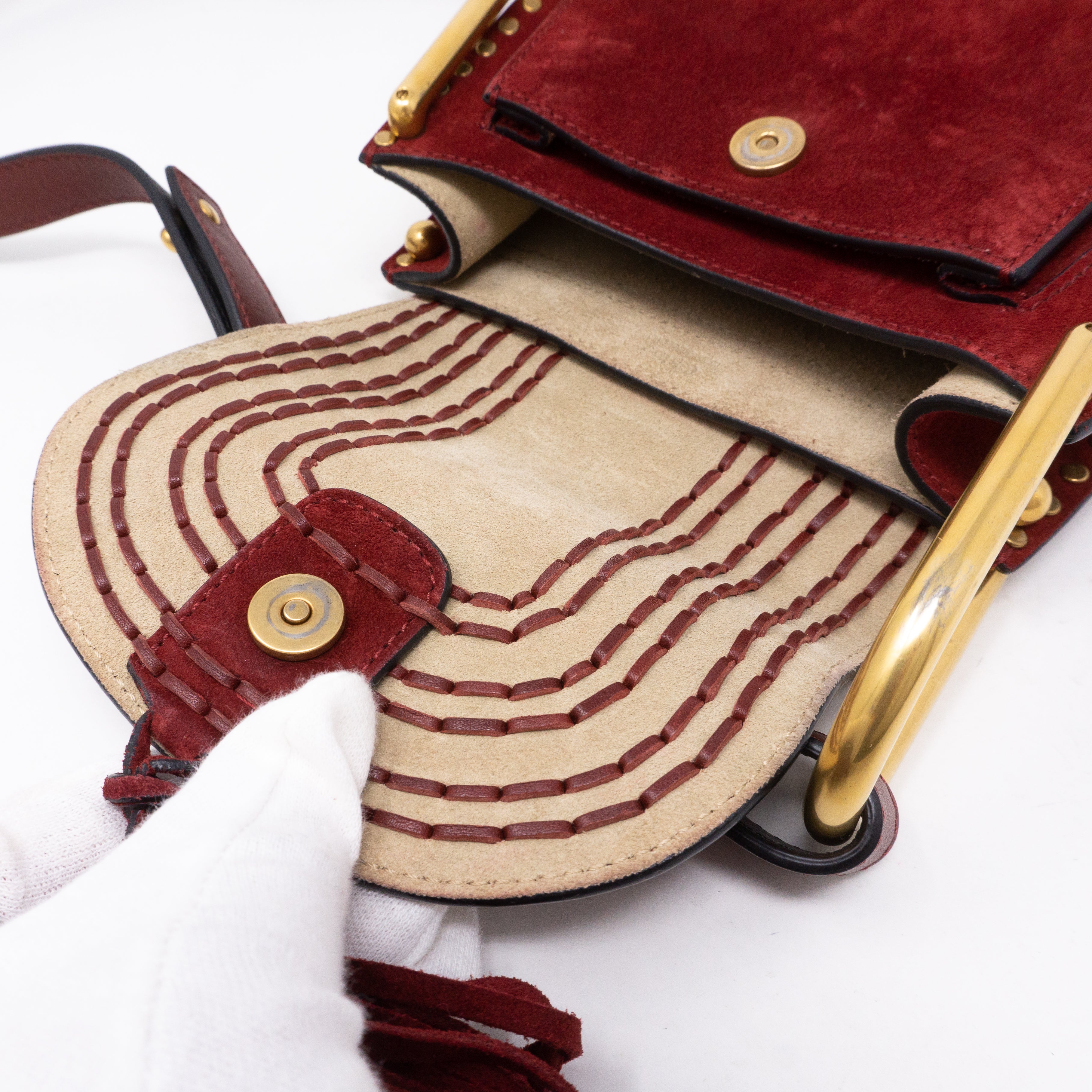 Hudson Mini Red Suede