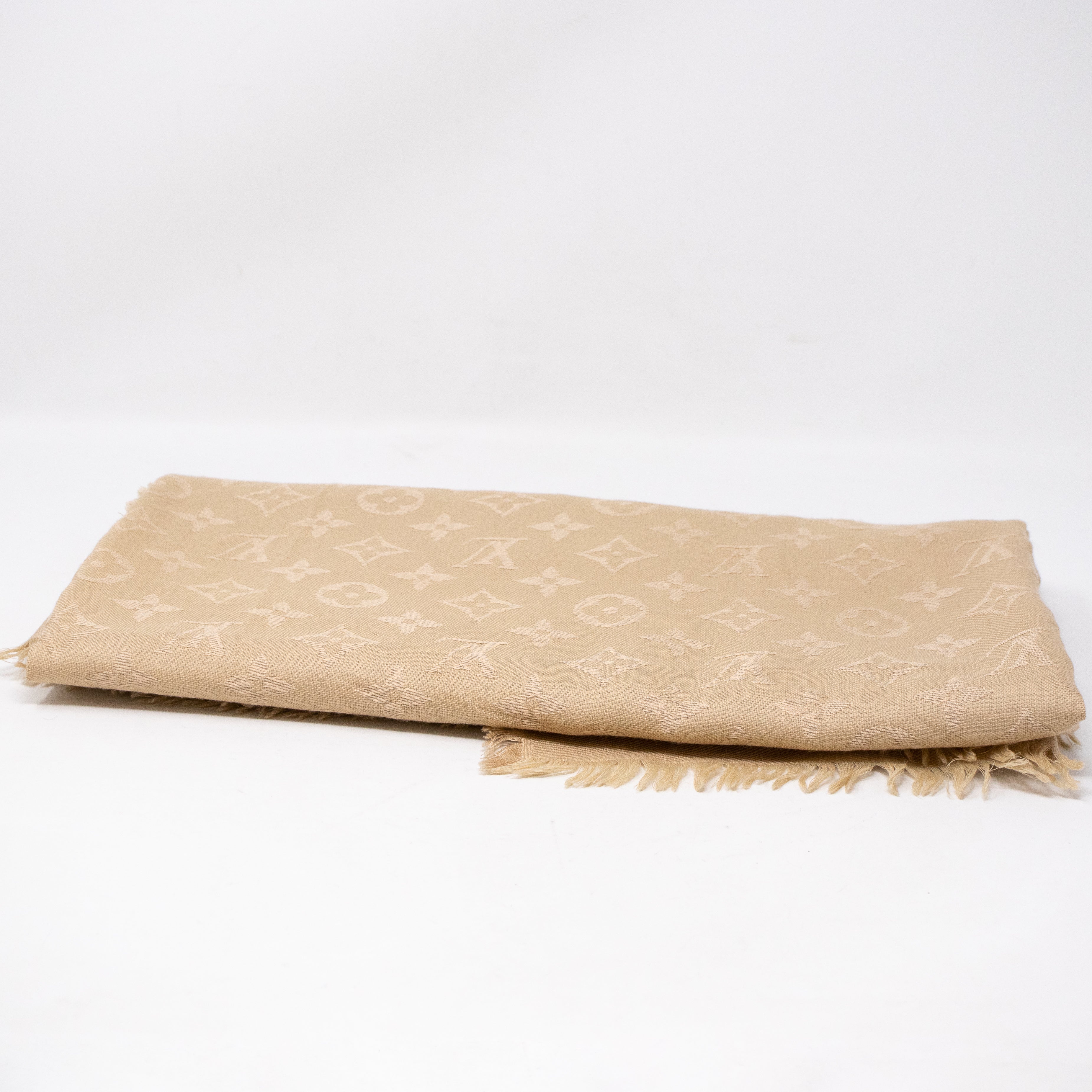Monogram Shawl Beige