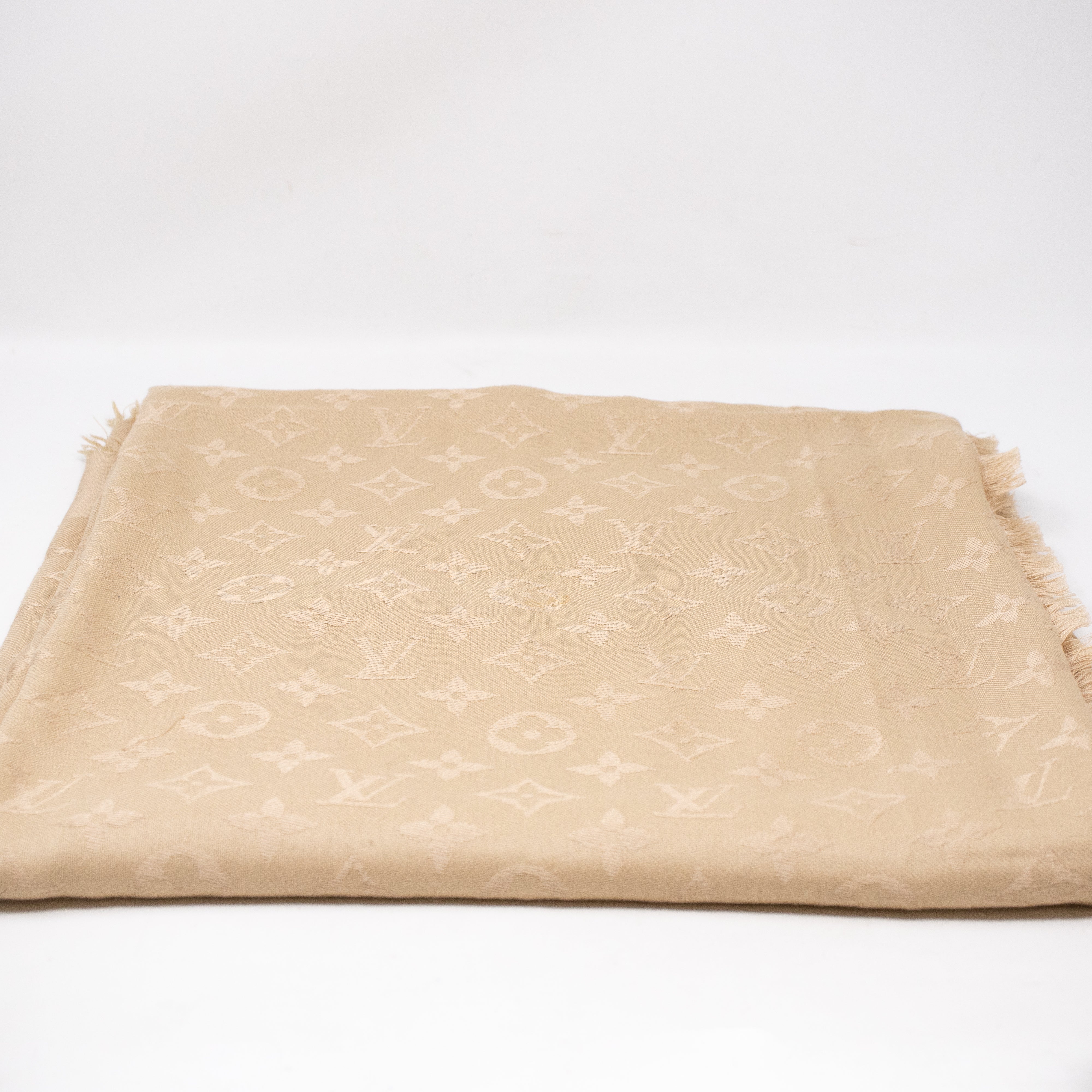 Monogram Shawl Beige