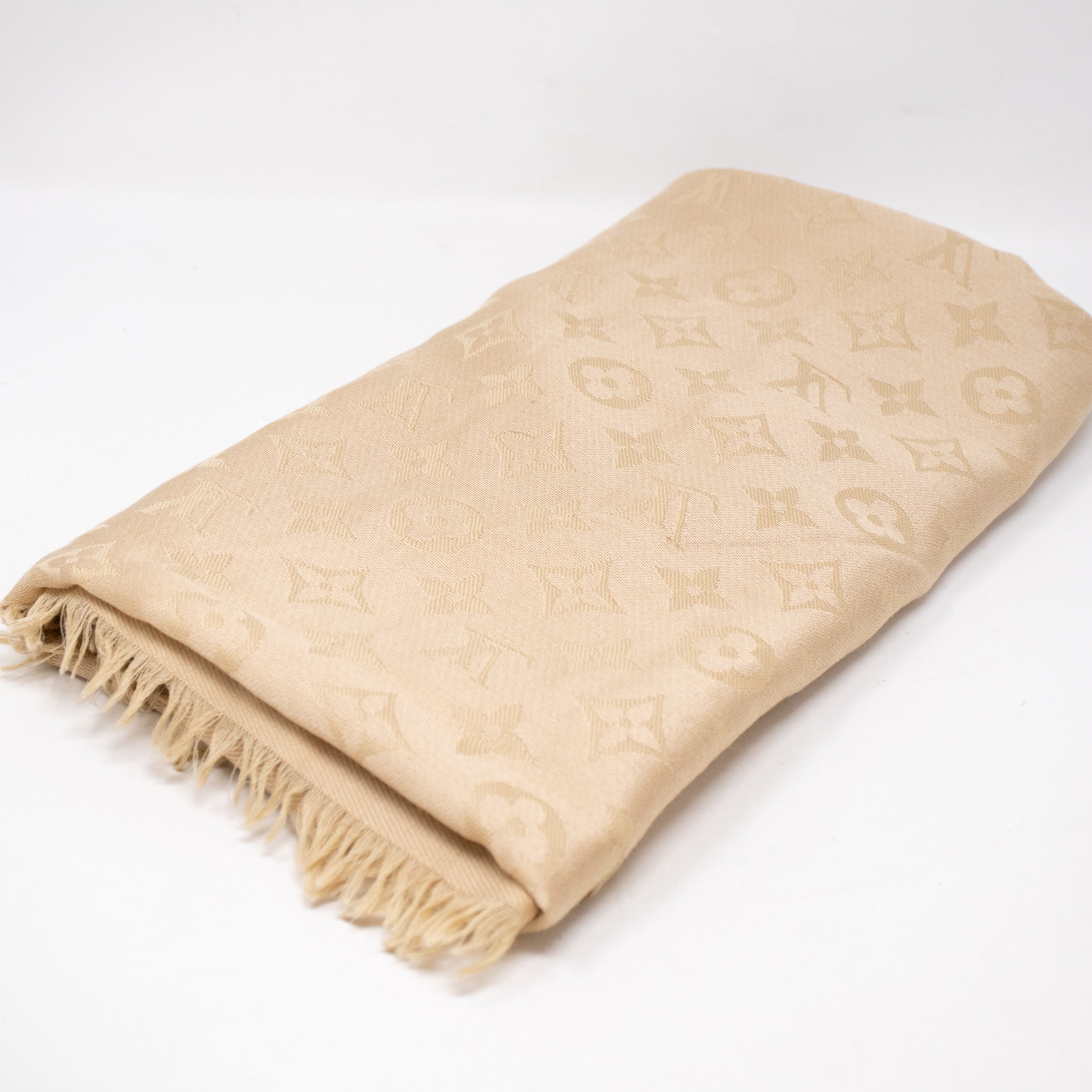 Monogram Shawl Beige