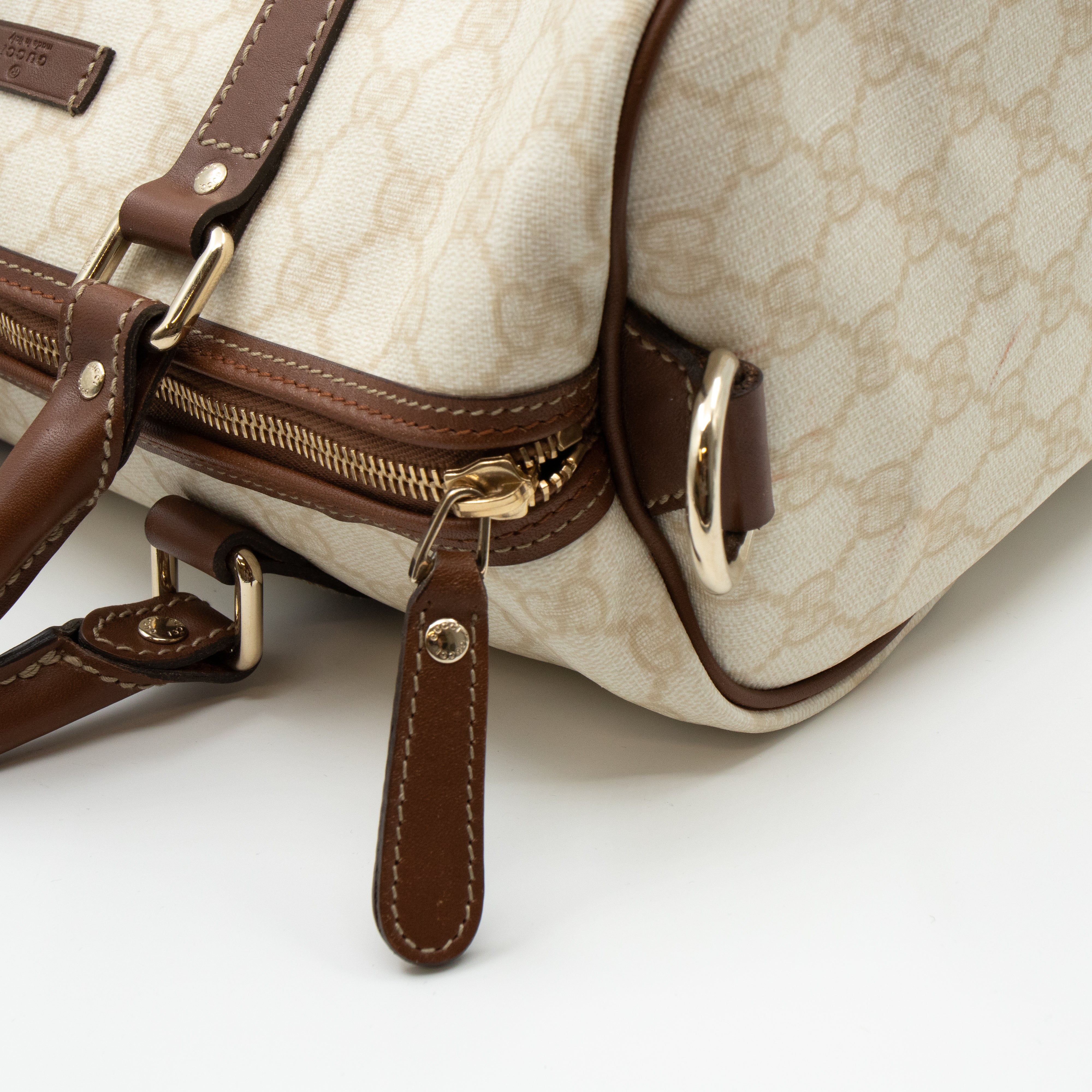 Joy Boston White Canvas Bag