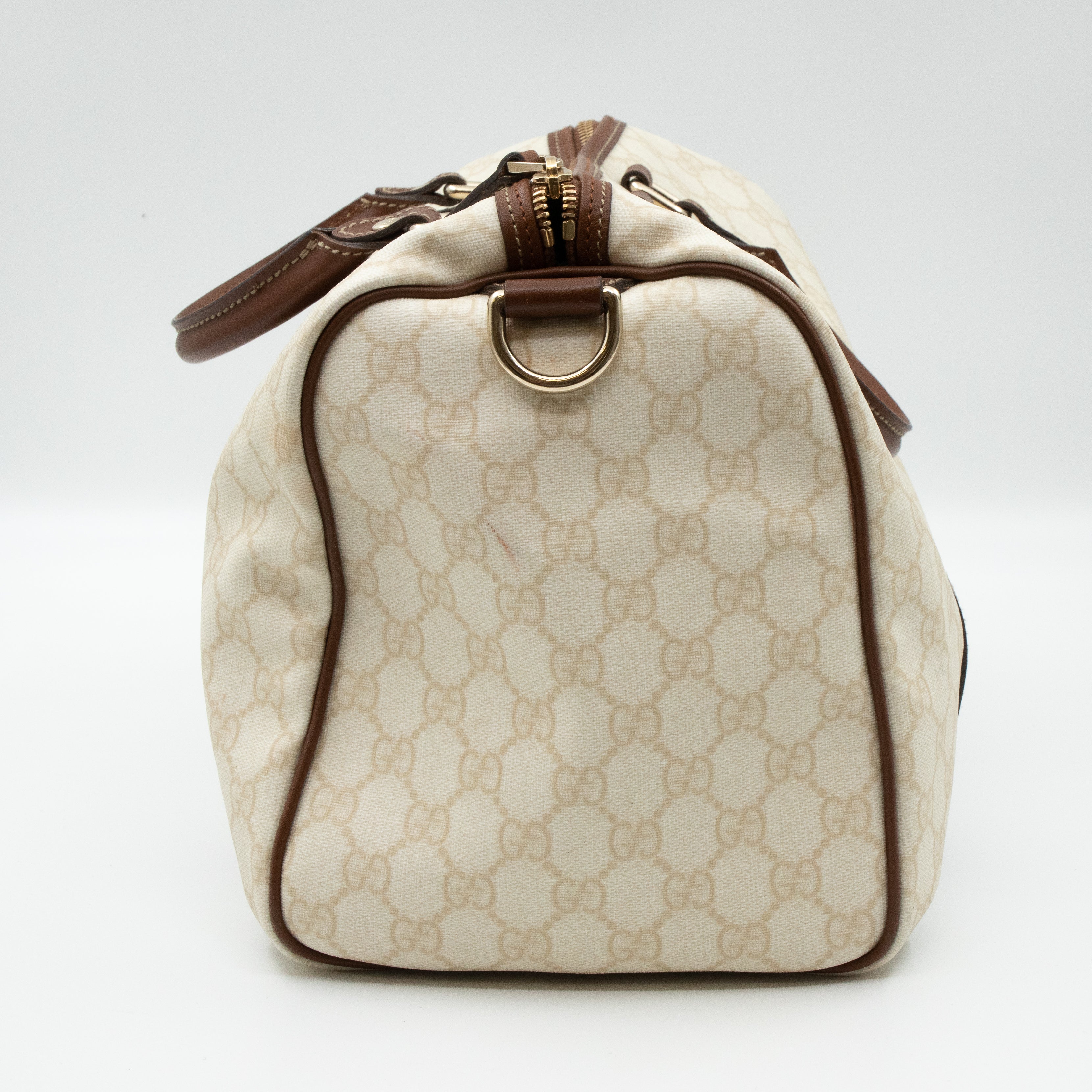 Joy Boston White Canvas Bag