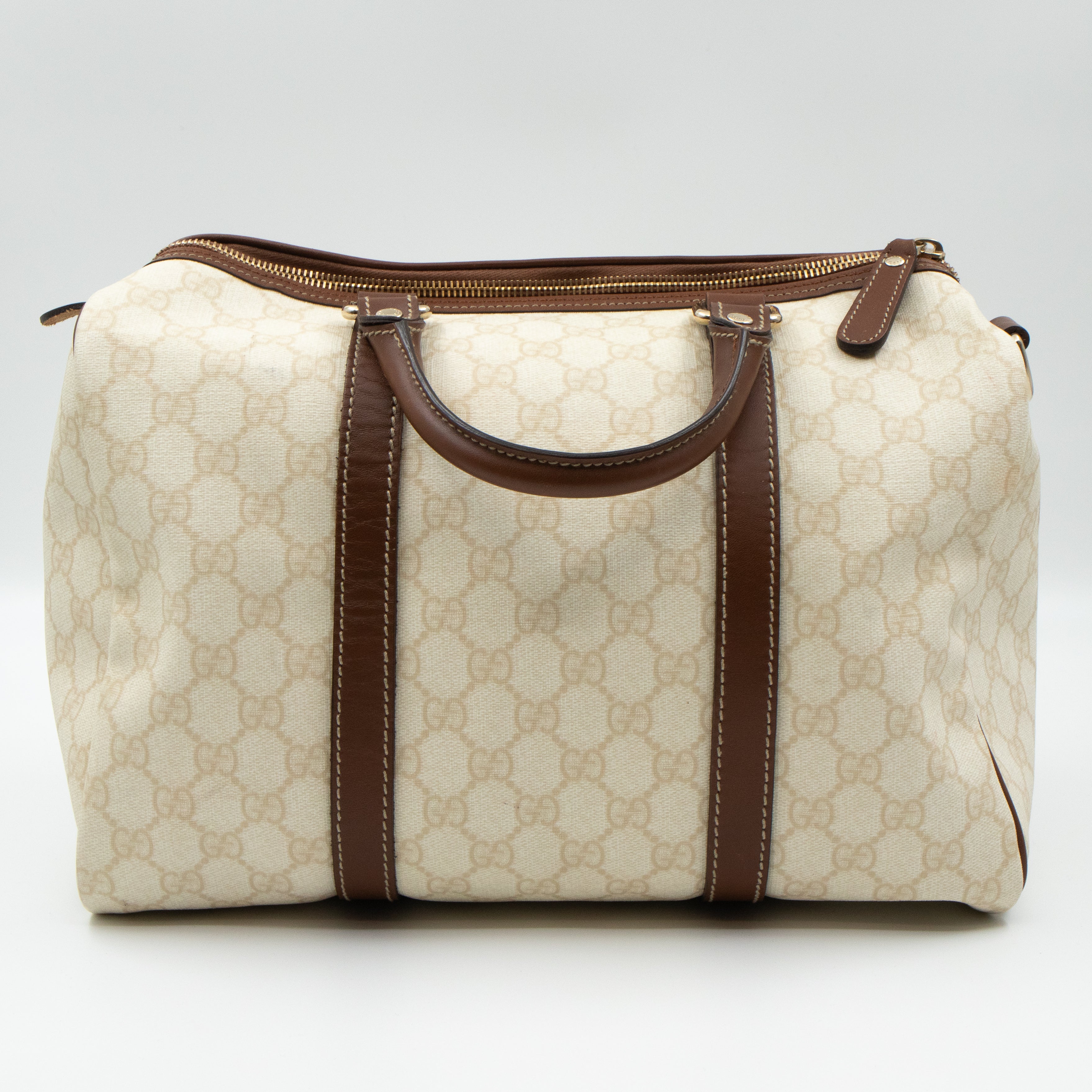 Joy Boston White Canvas Bag