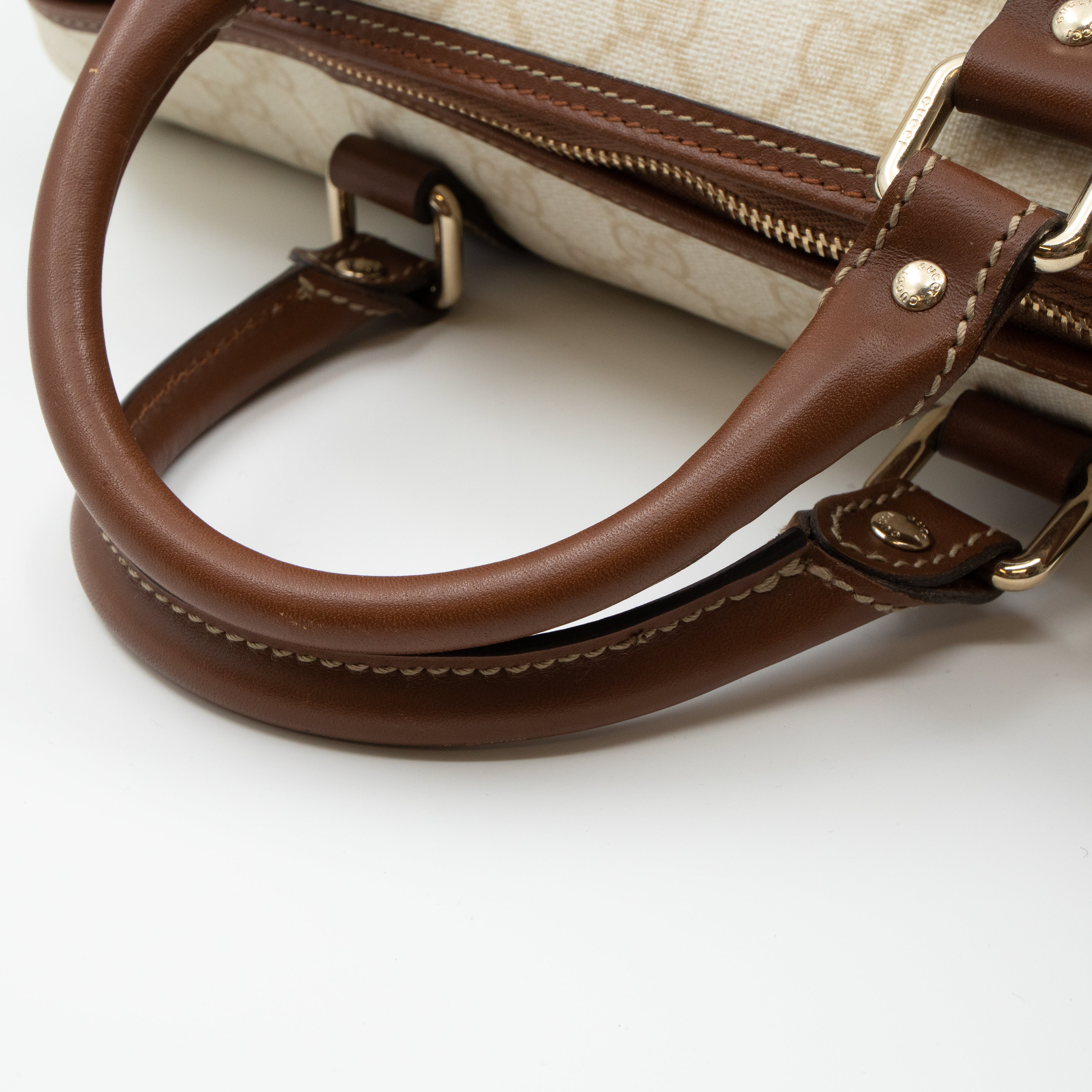 Joy Boston White Canvas Bag